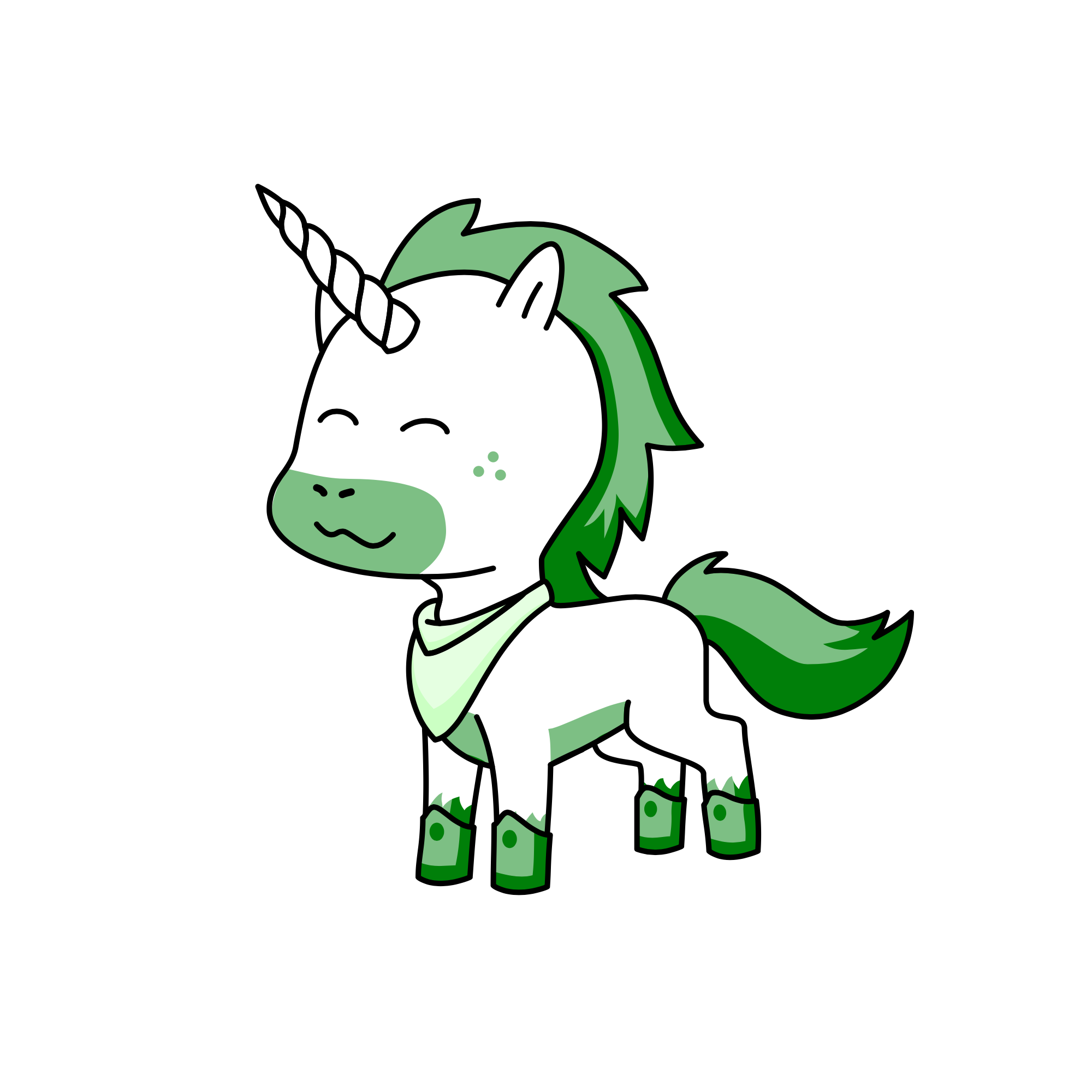 the green night sky, the unicorn