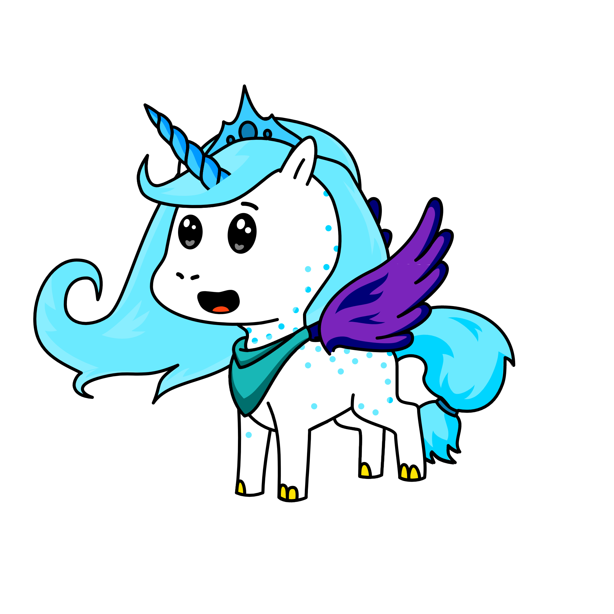Winter Icicle of the Freezelands, the unicorn