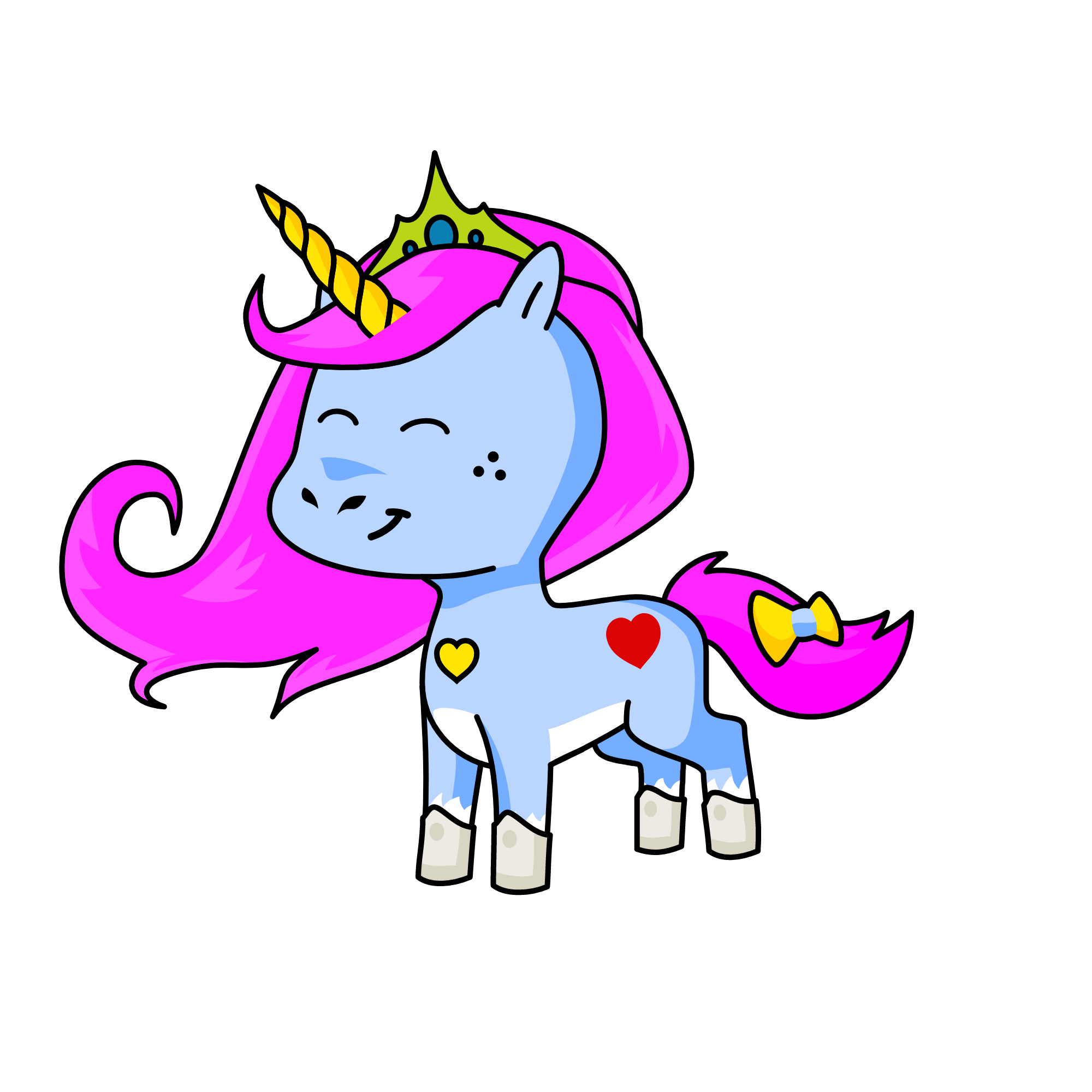 BLUEY, the unicorn