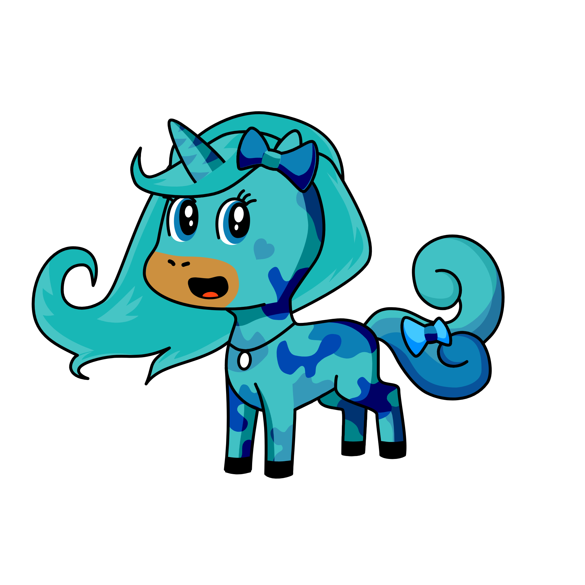 fab blue, the unicorn