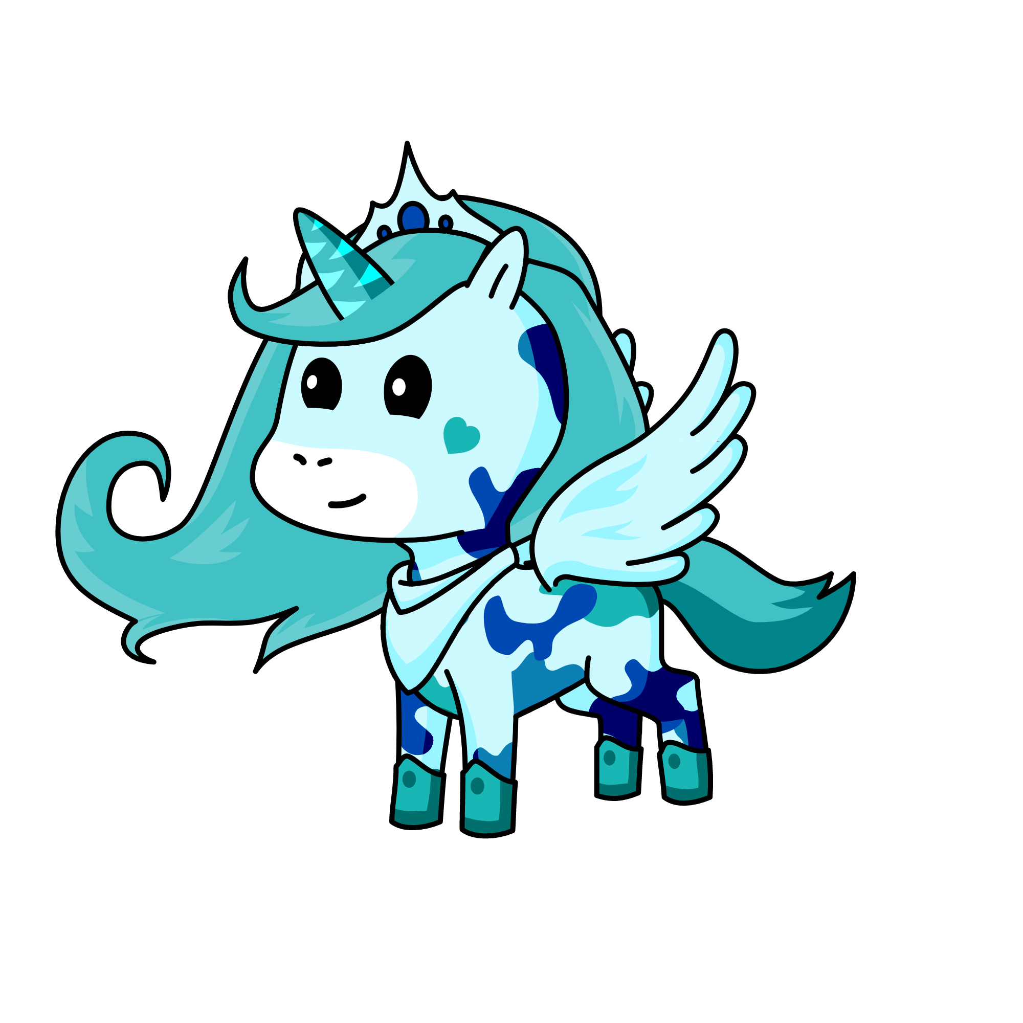 Princess Snowy, the unicorn
