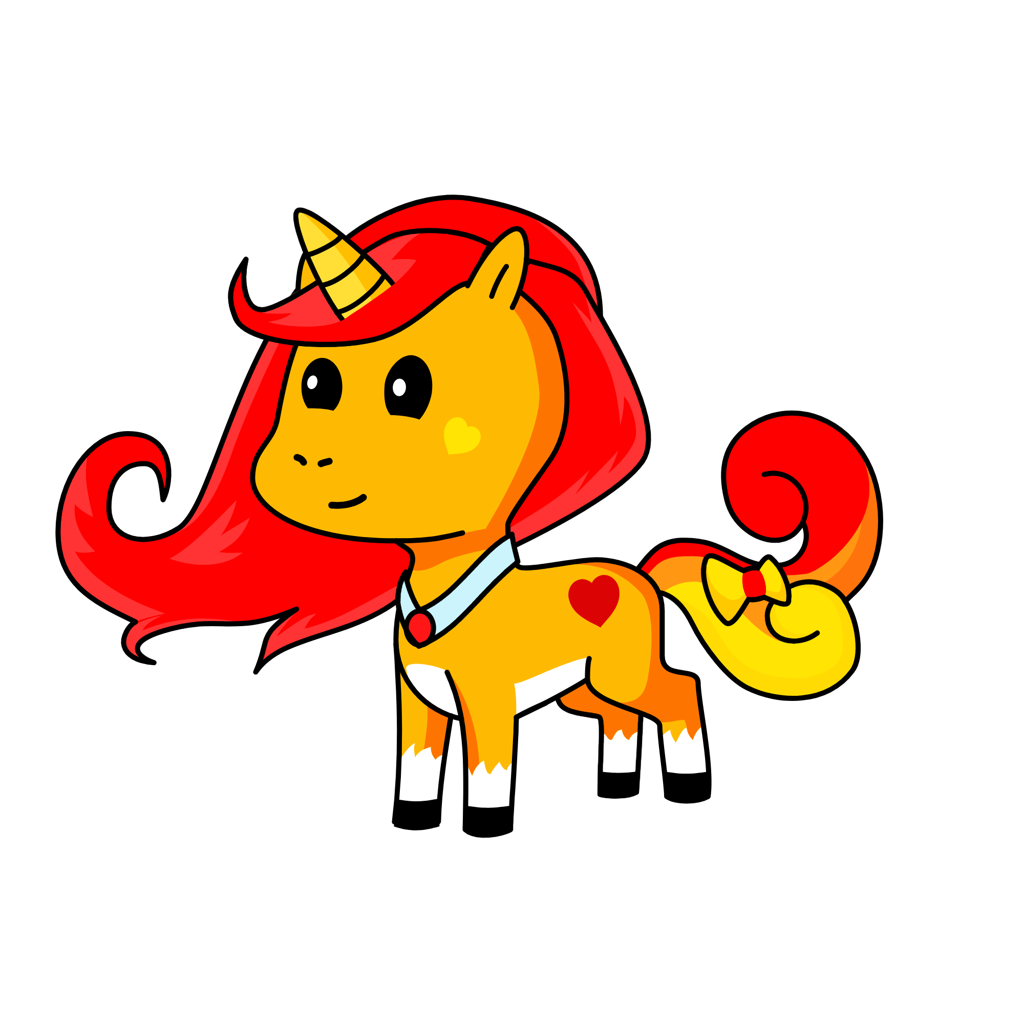Fire queen, the unicorn