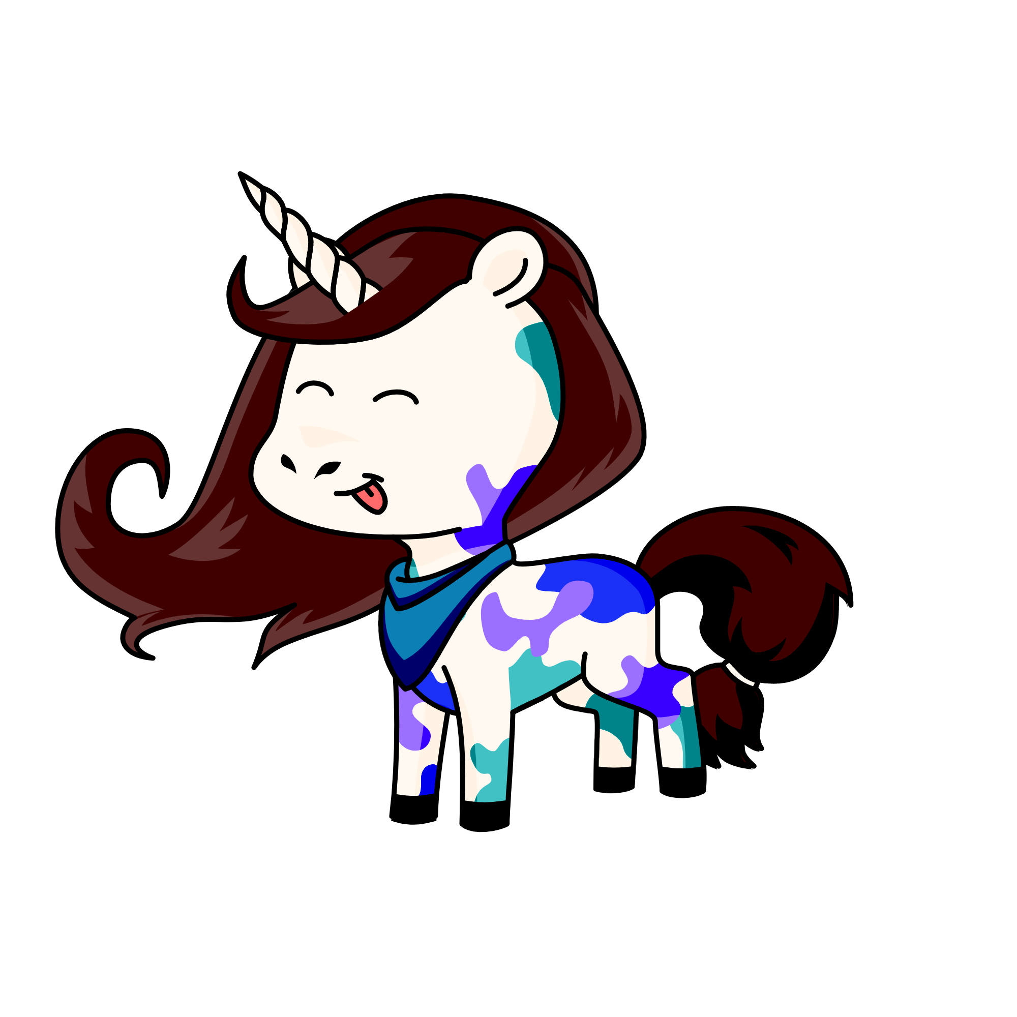 Indigo, the unicorn