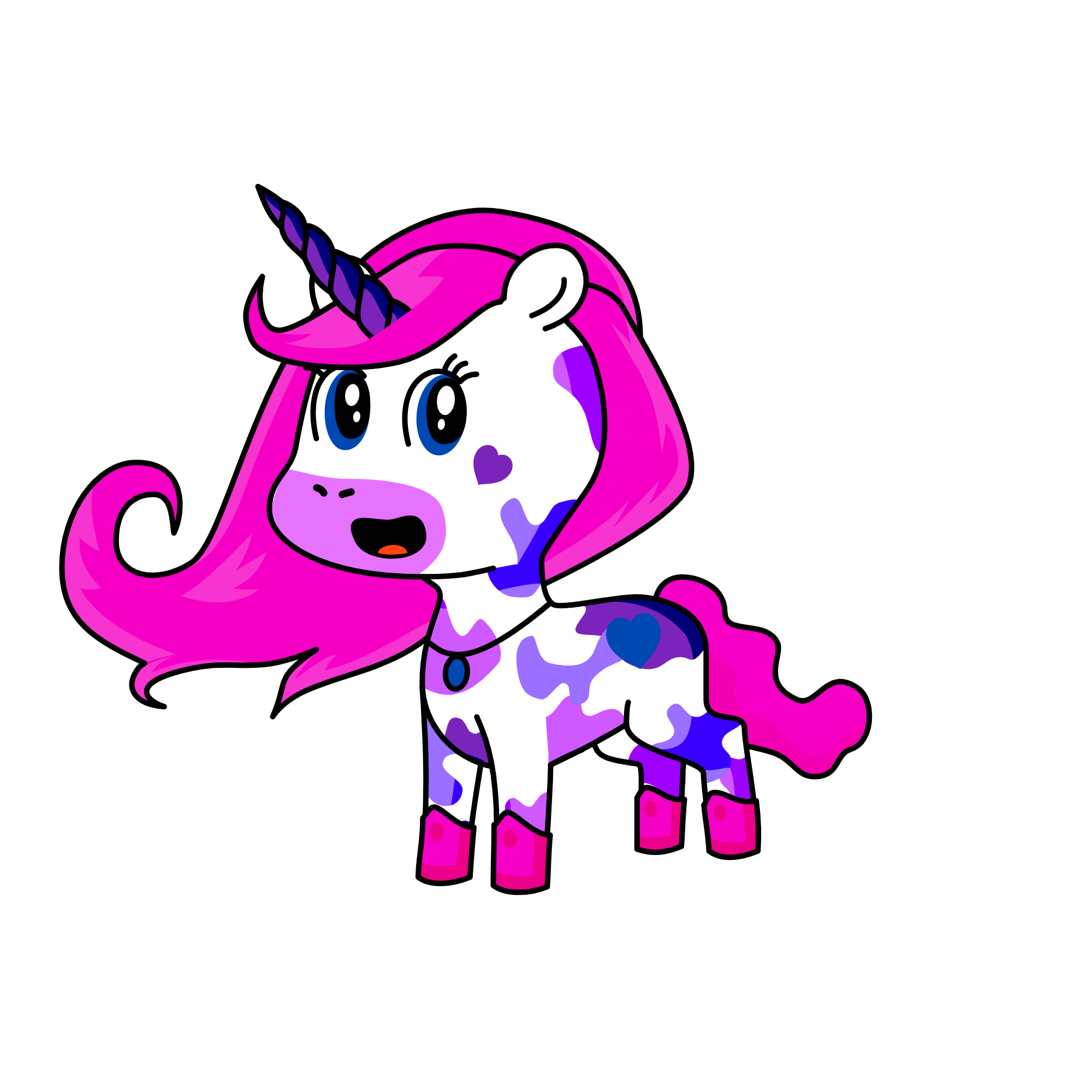 Rainbow, the unicorn