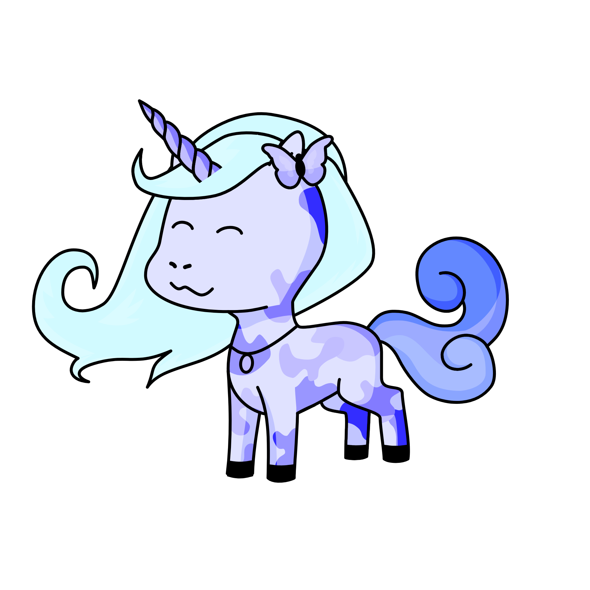 Sketch of a unicorn, the unicorn