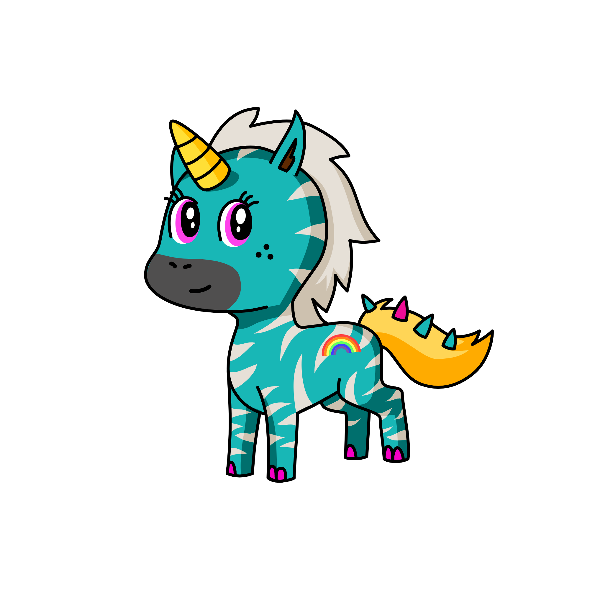 Indigoula, the unicorn