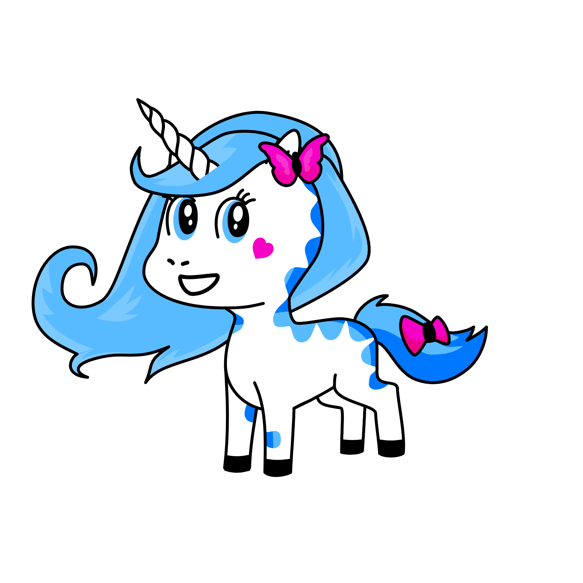 Blu, the unicorn