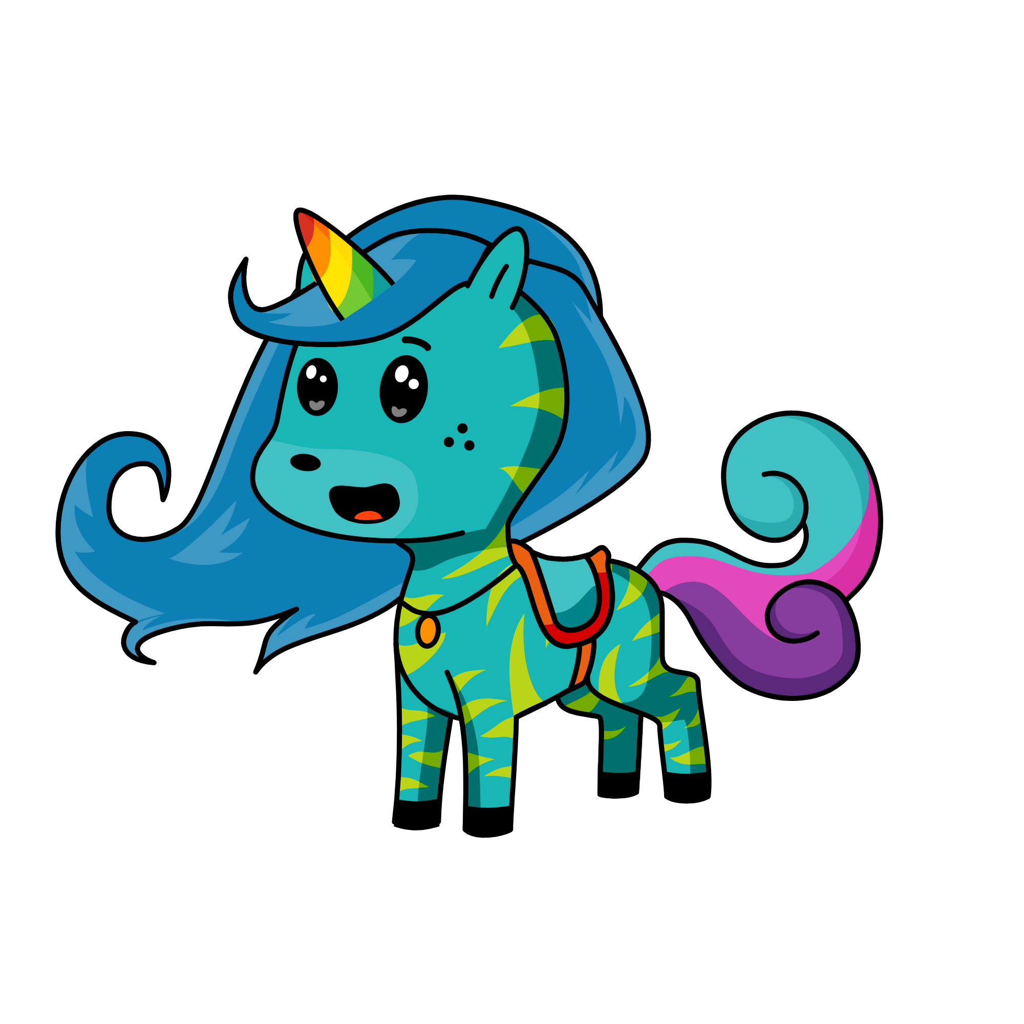rainbow dash, the unicorn