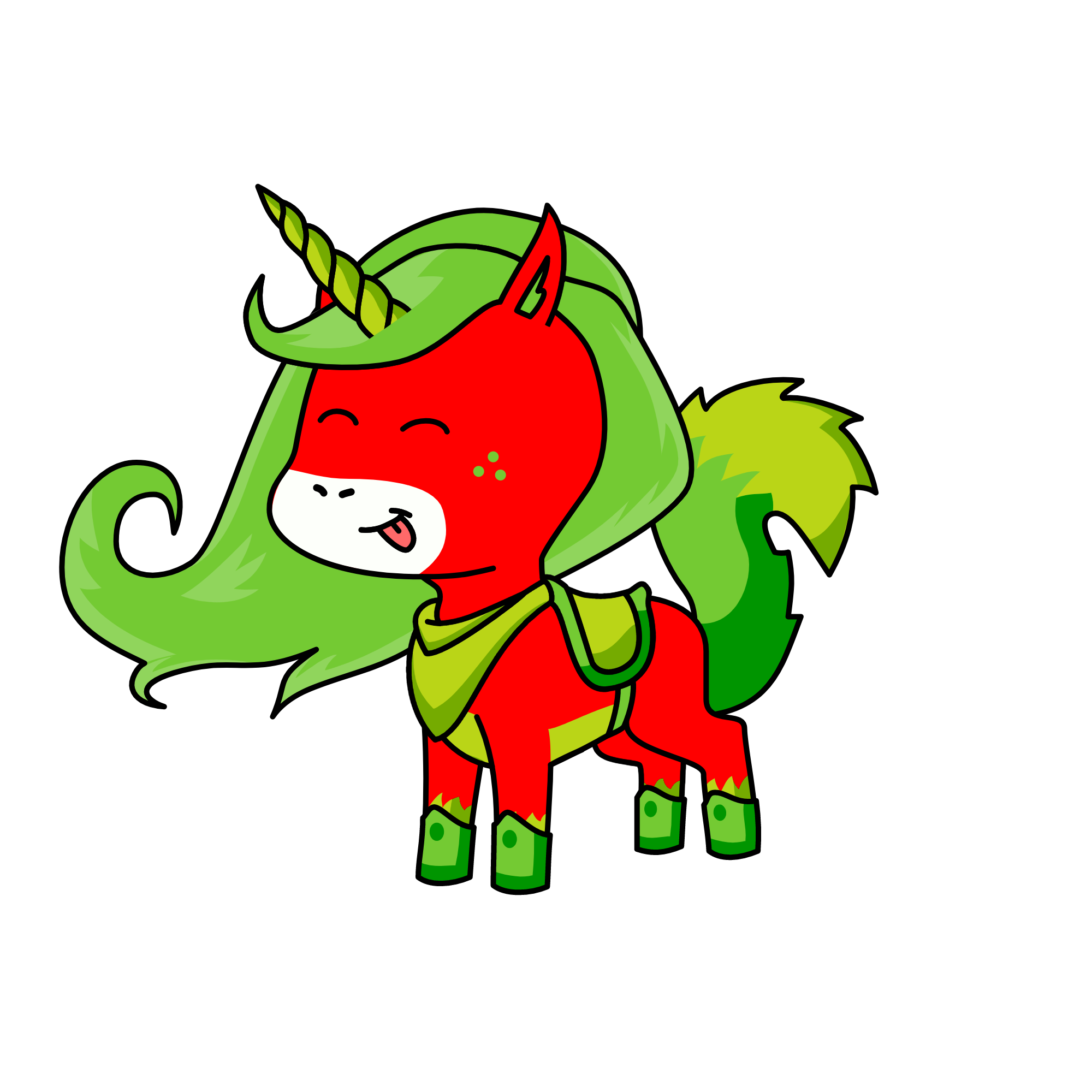 girl verson of caches unicorn, the unicorn