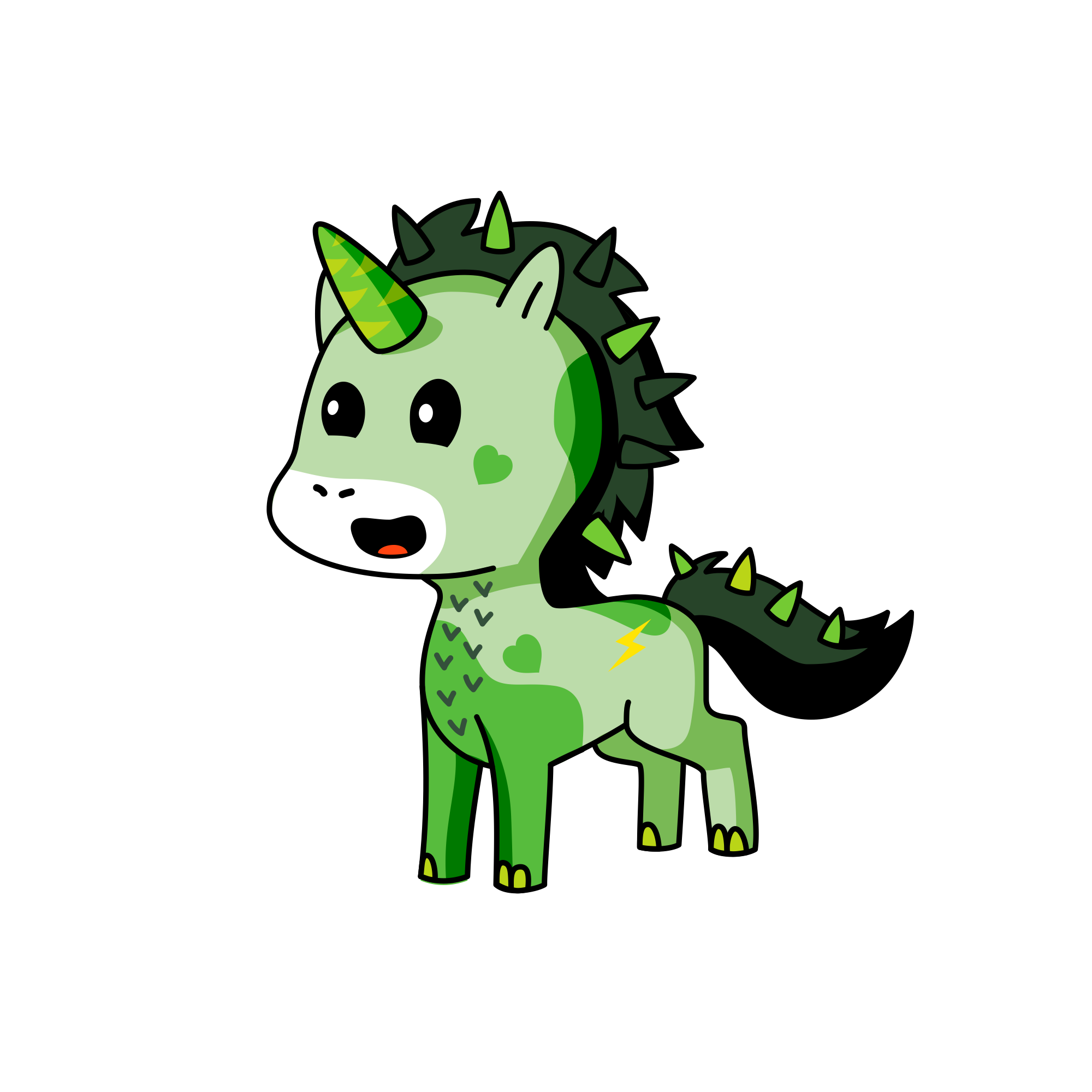 Spiky , the unicorn
