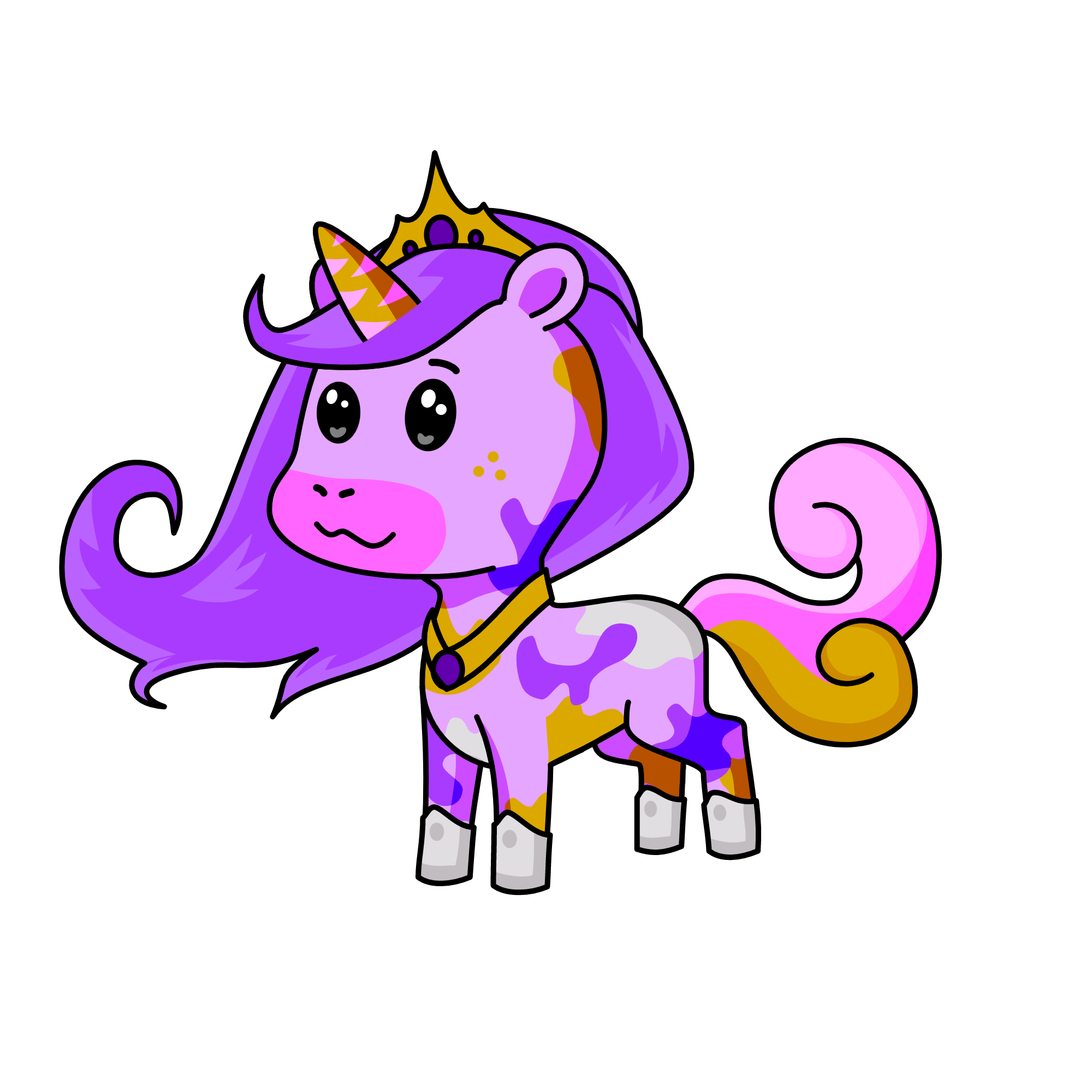 Glaze, one of Queen Topaz's daughters, the unicorn