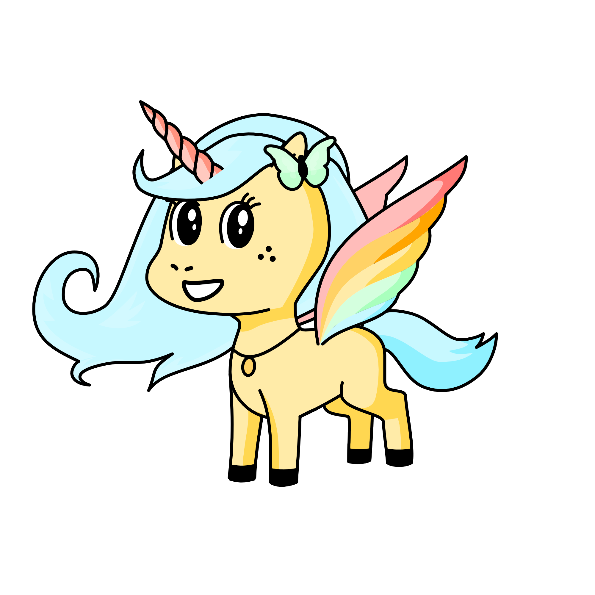 PASTLE SUNSET, the unicorn