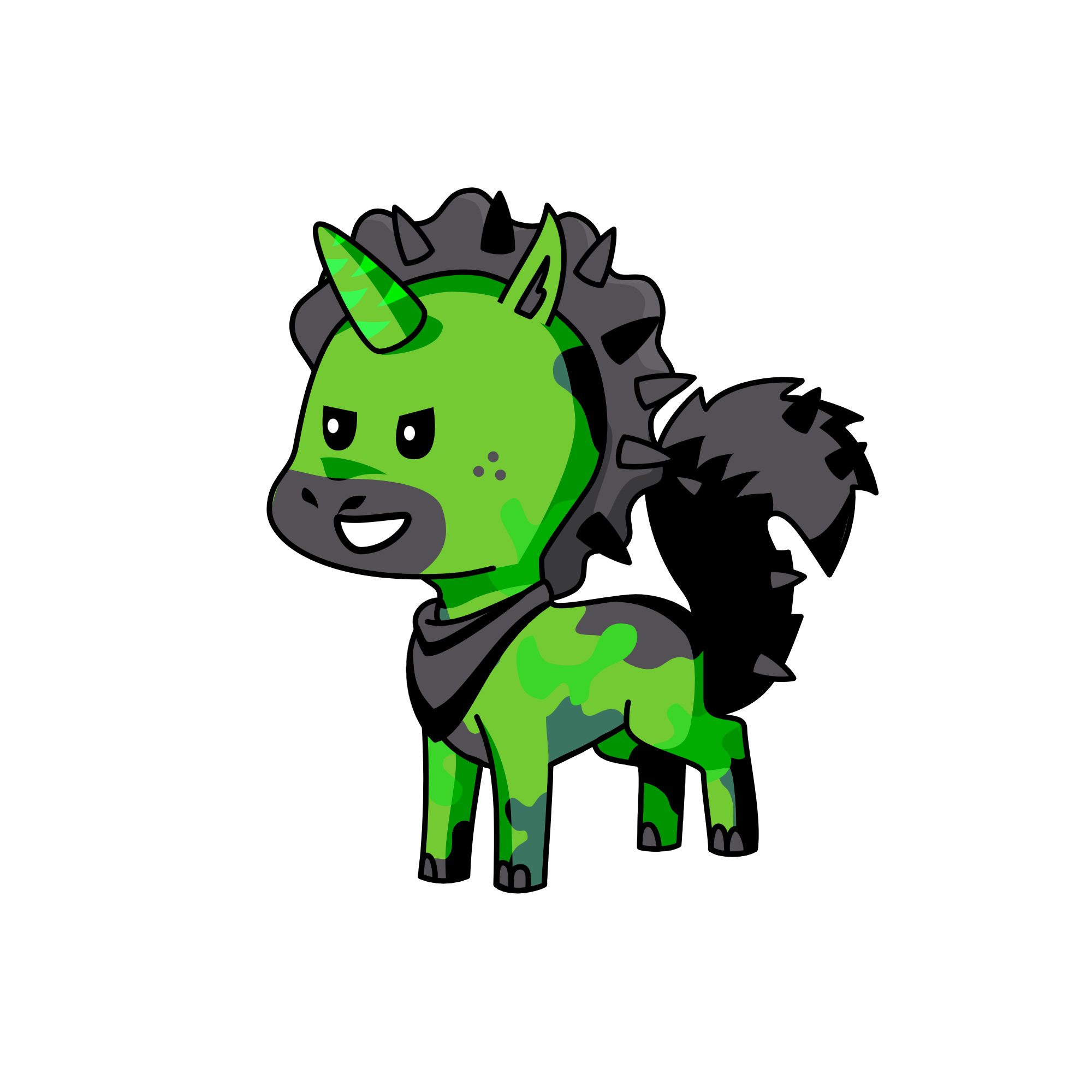 Sneaky, the unicorn