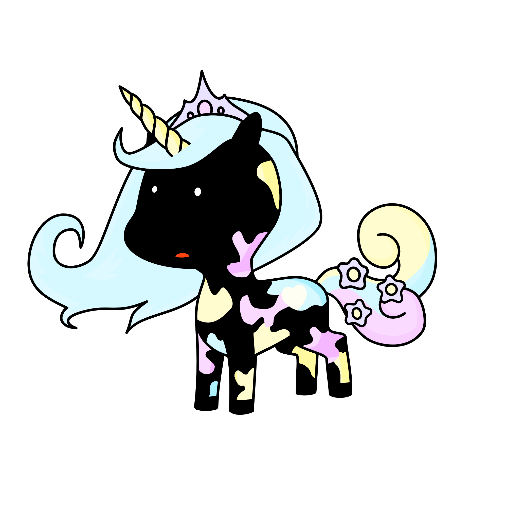 the shaded side of cotten candy , the unicorn