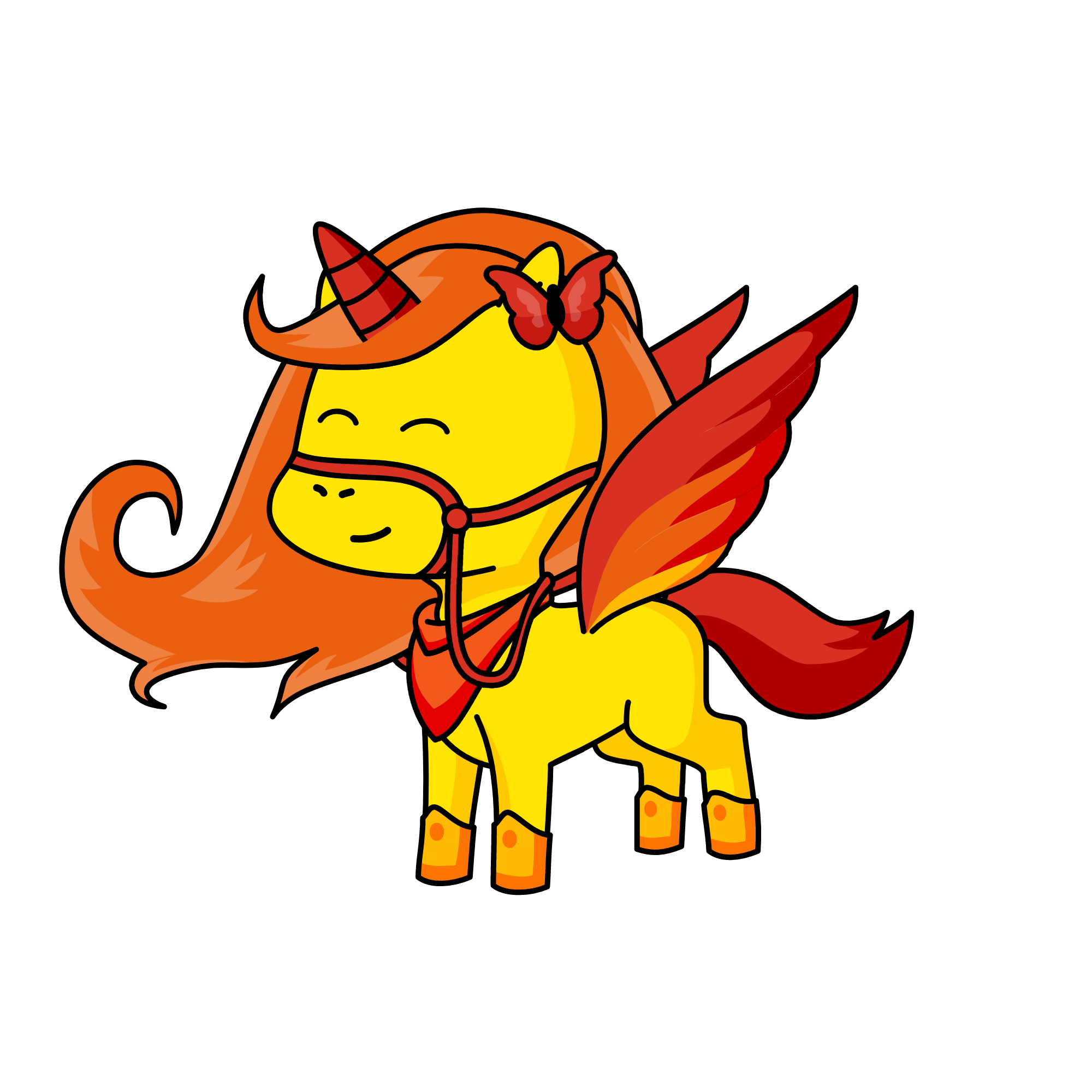 Sunset, the unicorn