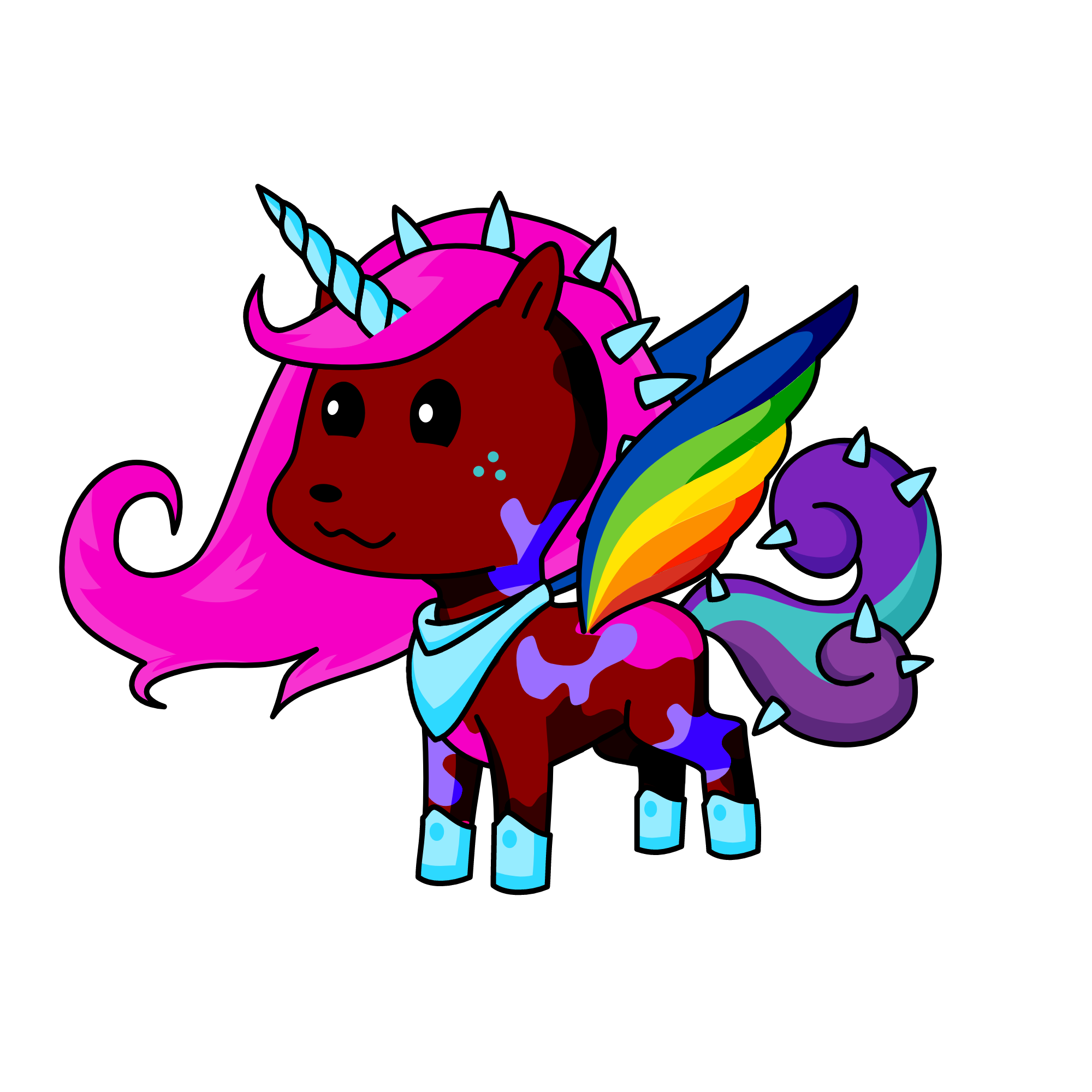 Spikey, the unicorn