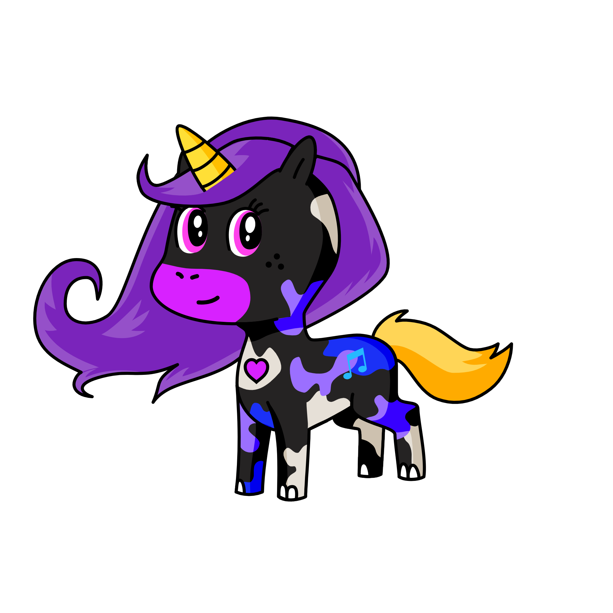 Violet, the unicorn