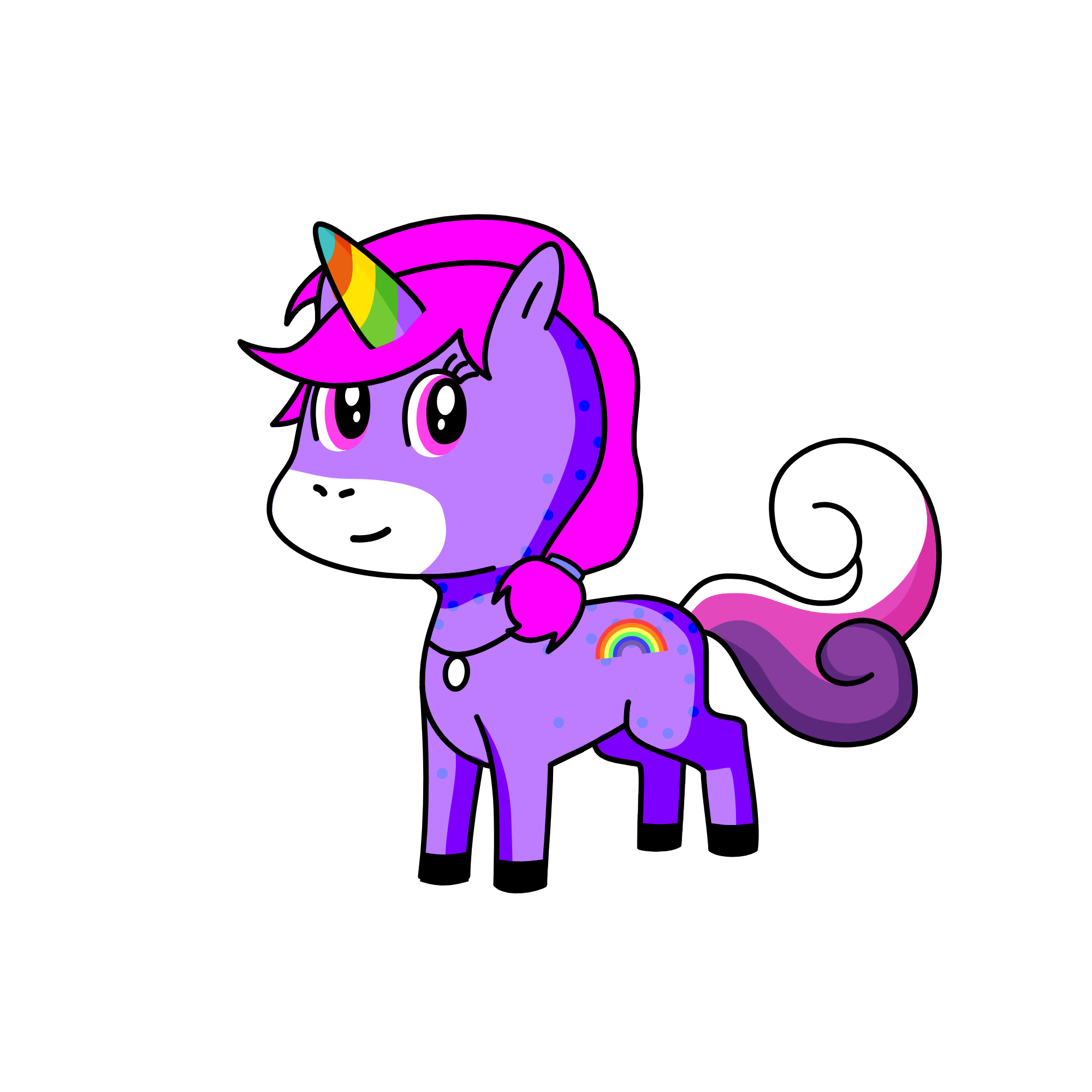 Rainbow, the unicorn