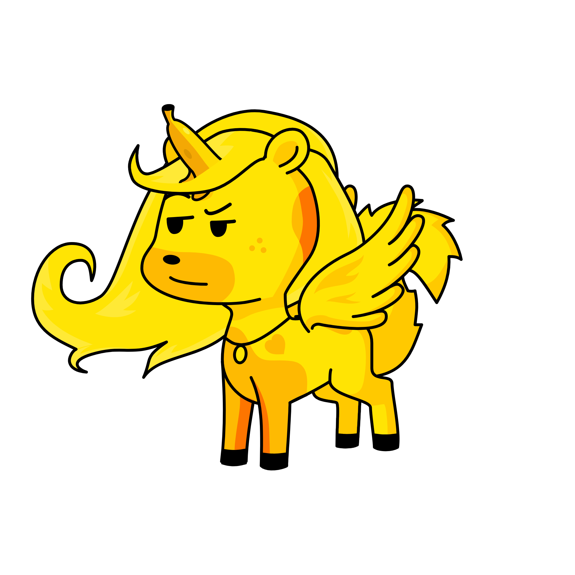 The banana angel-corn, the unicorn