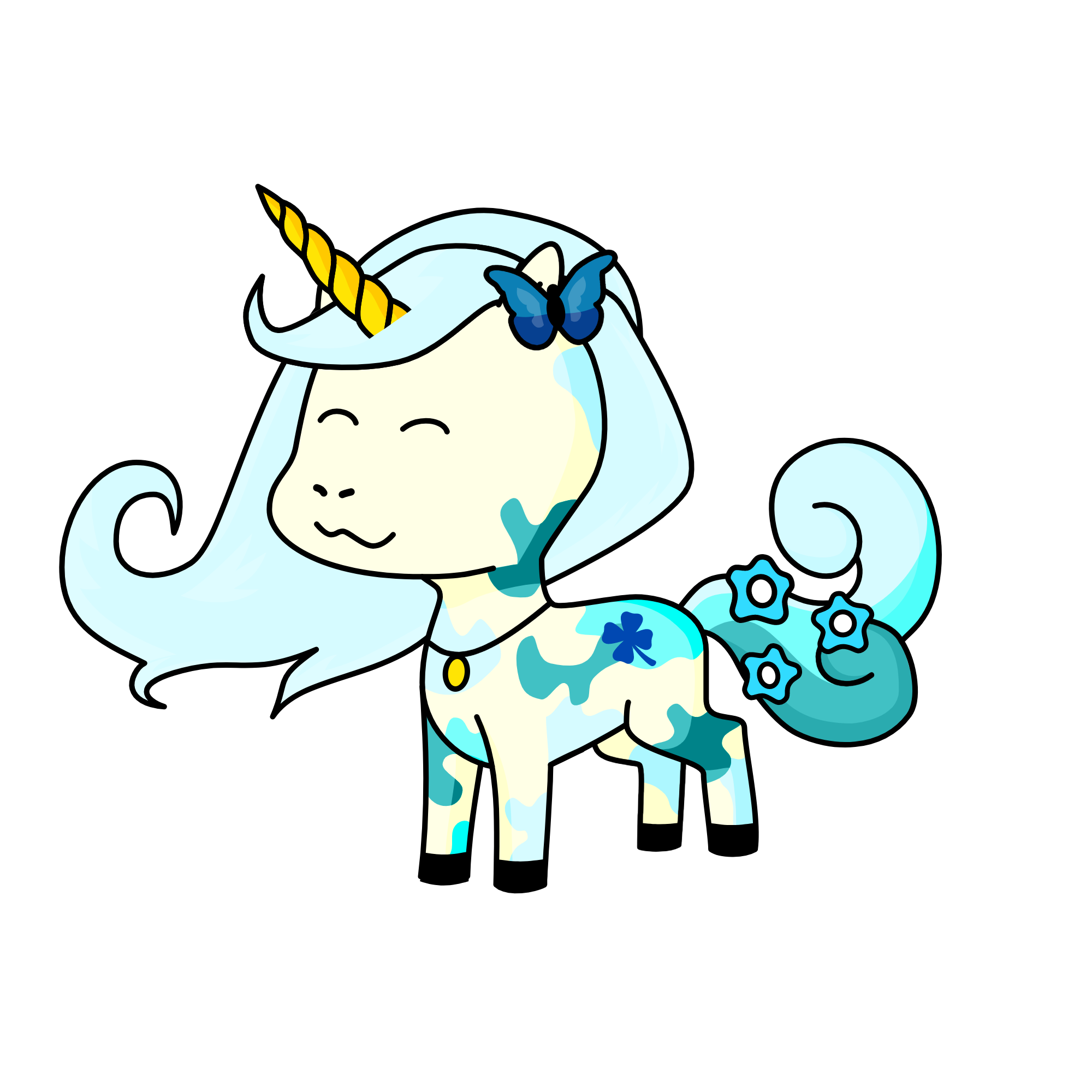 blue nature, the unicorn