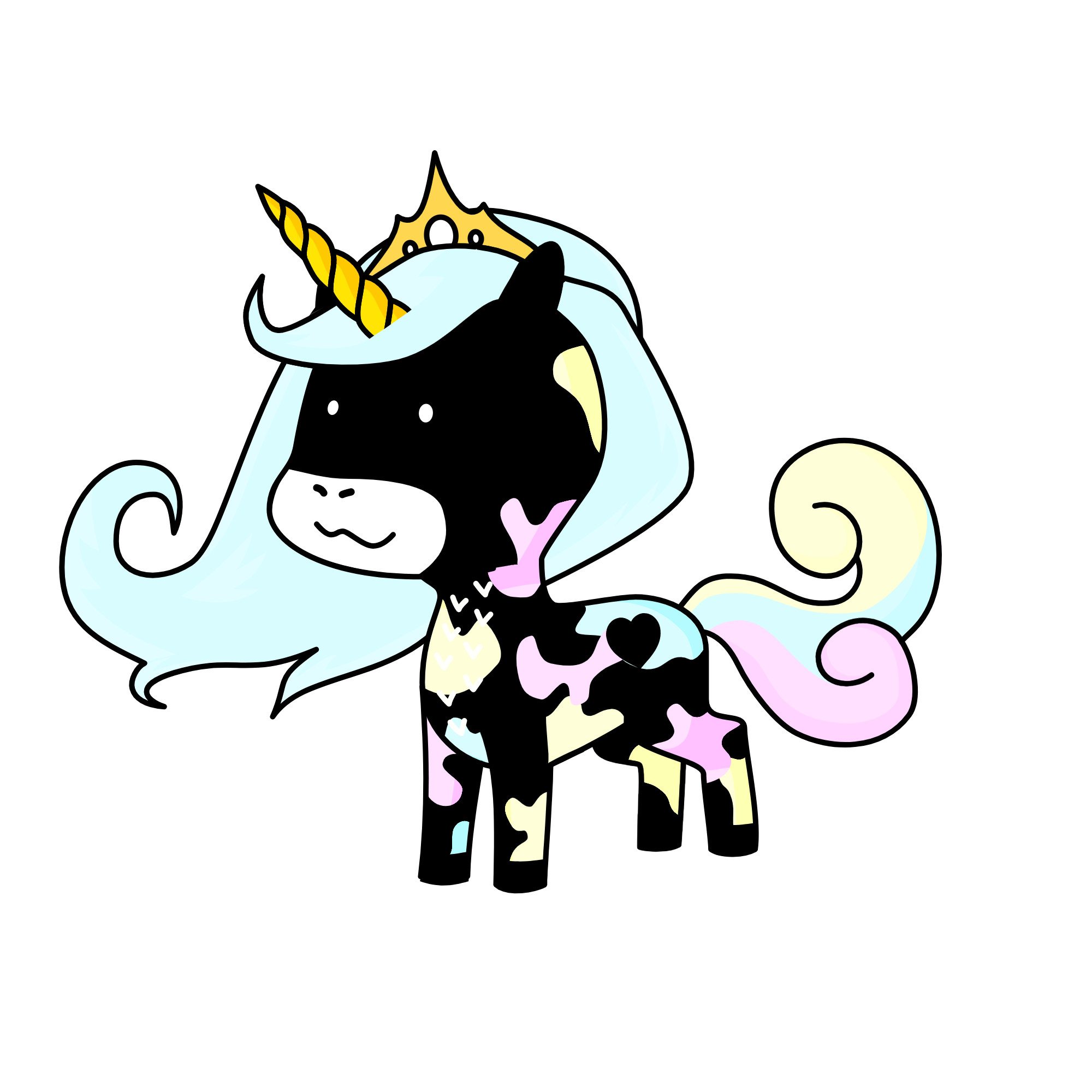 black cotton candy, the unicorn