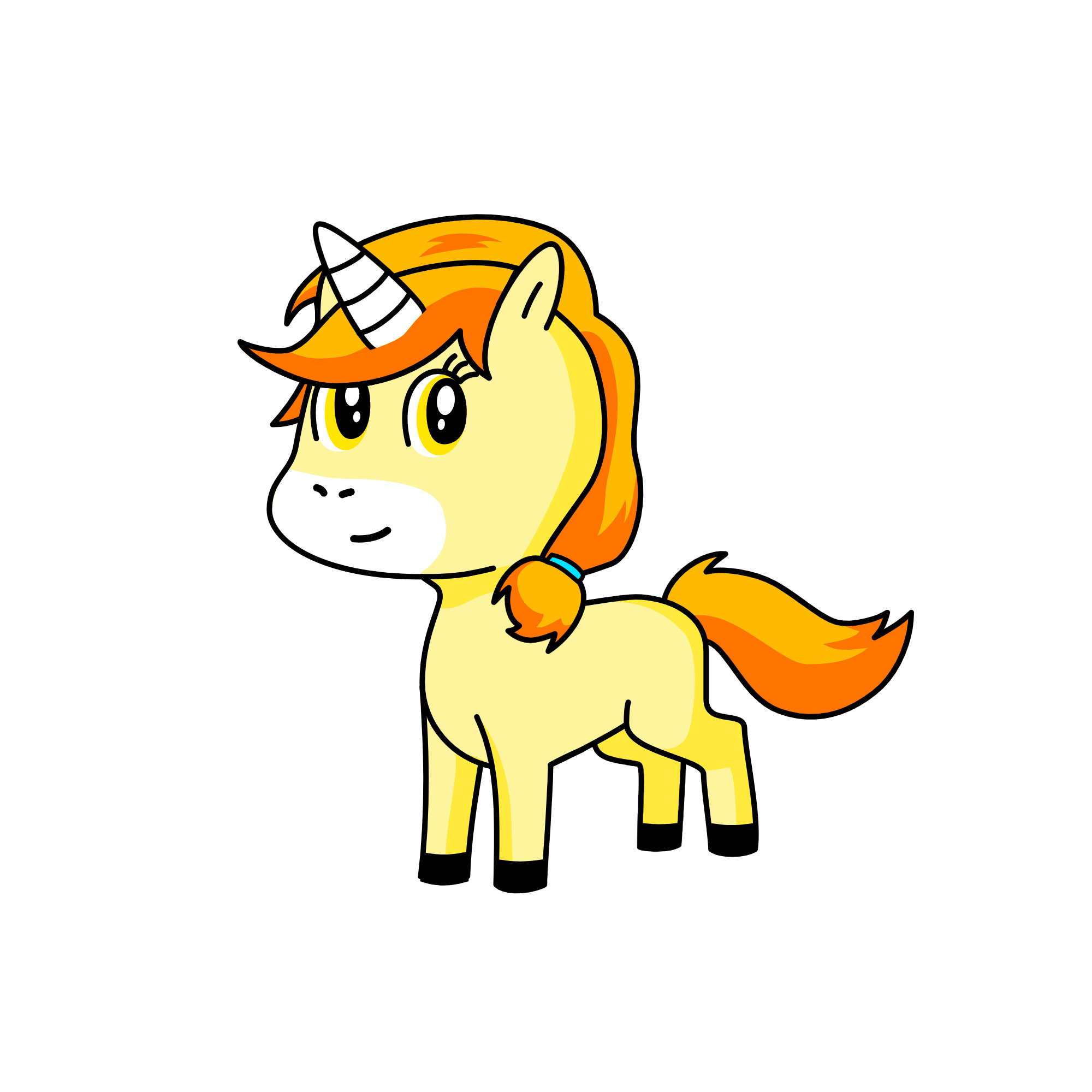 Sunset, the unicorn