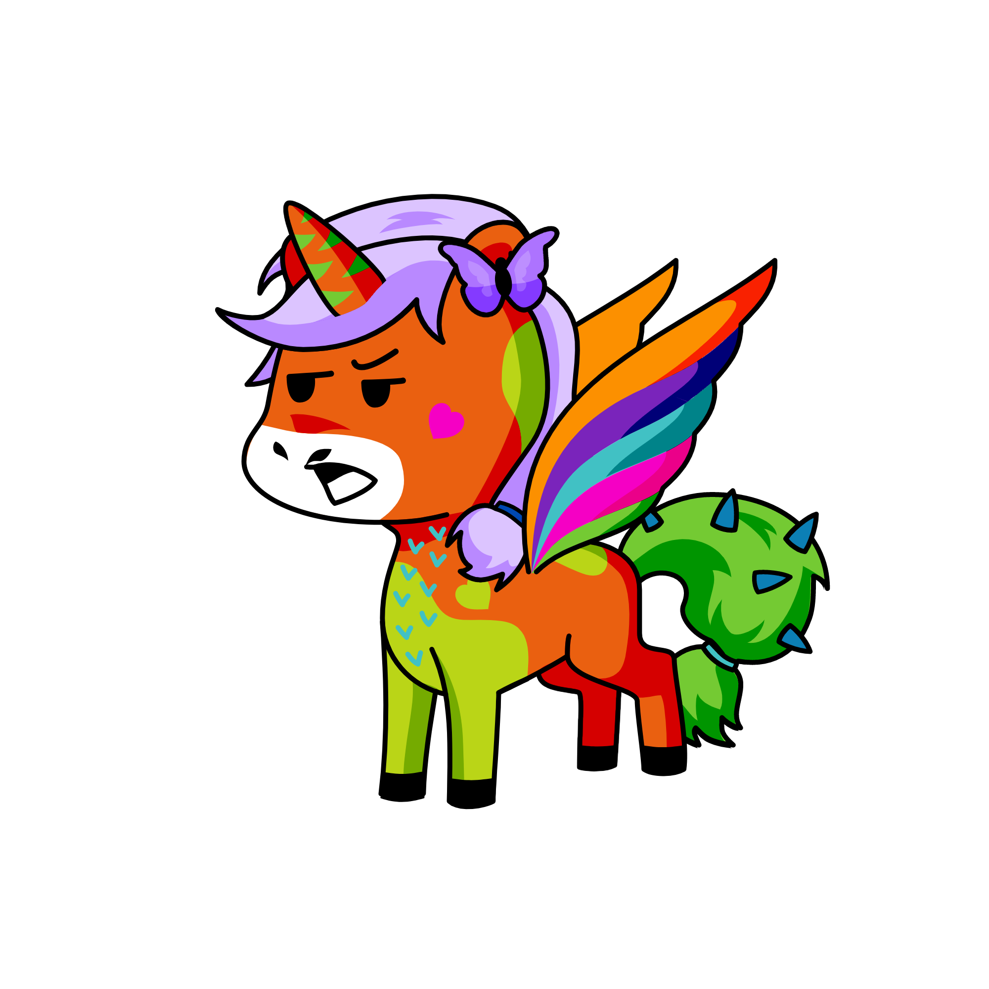 Orange, the unicorn