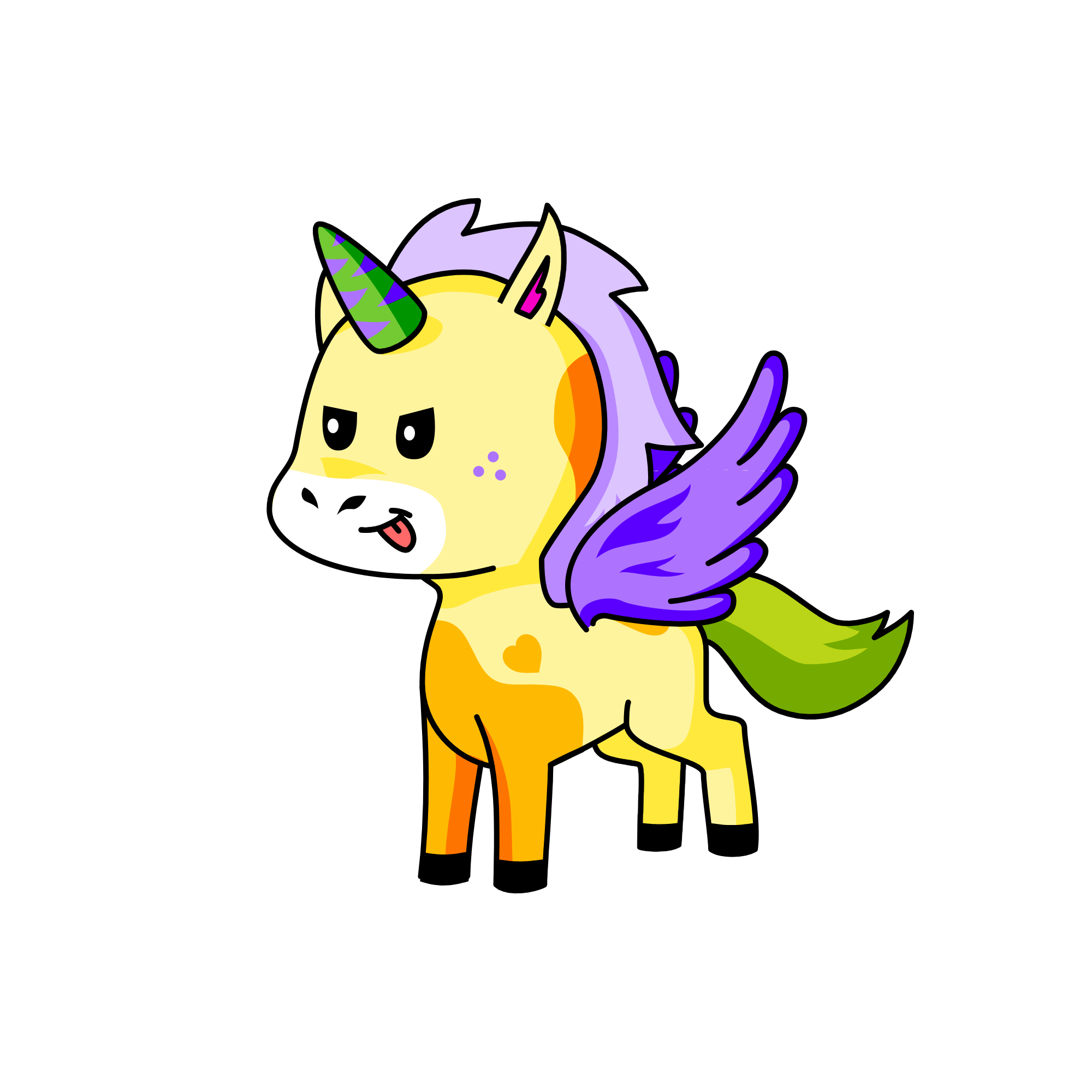 b, the unicorn