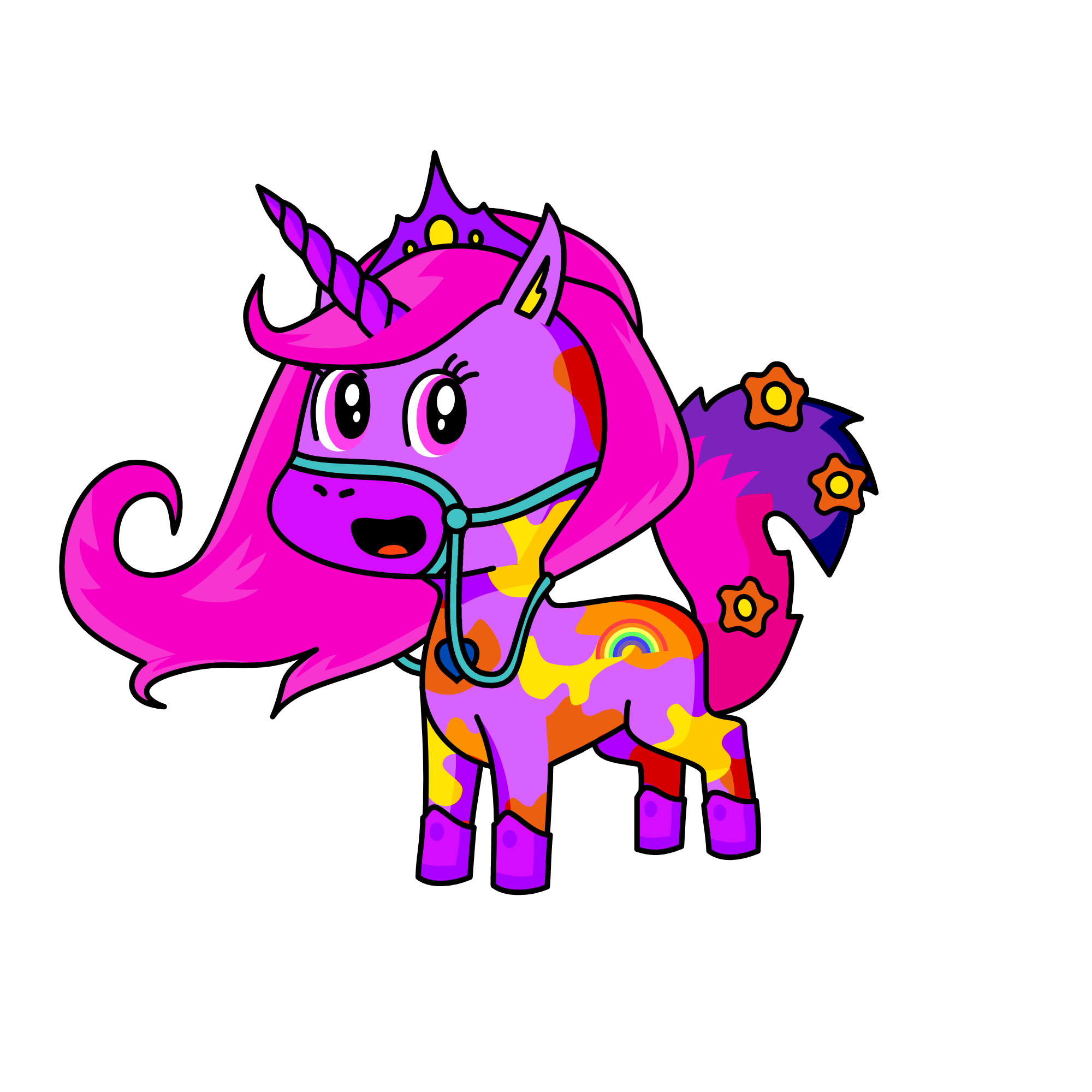 Princess pink Shy, the unicorn