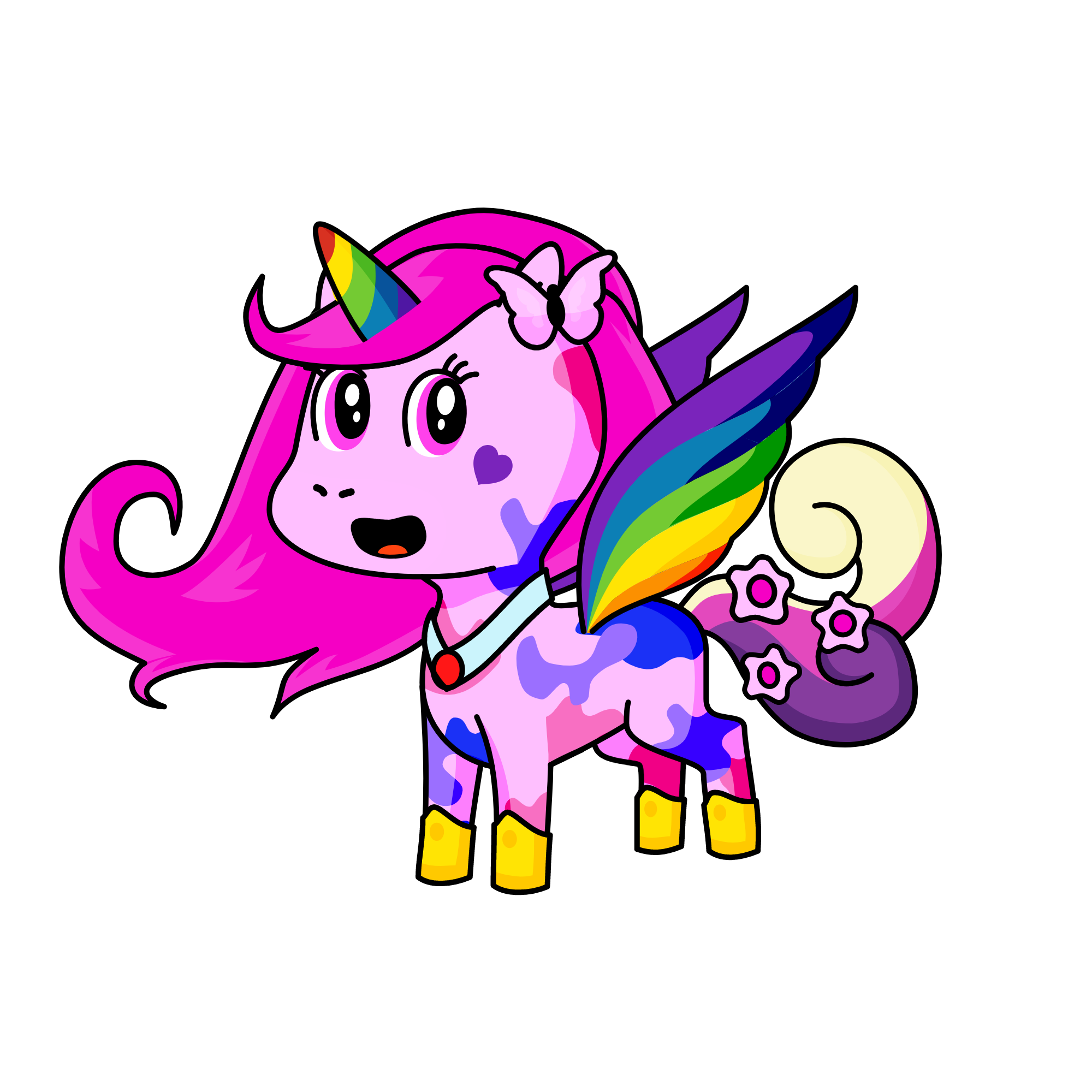 shy rainbow, the unicorn