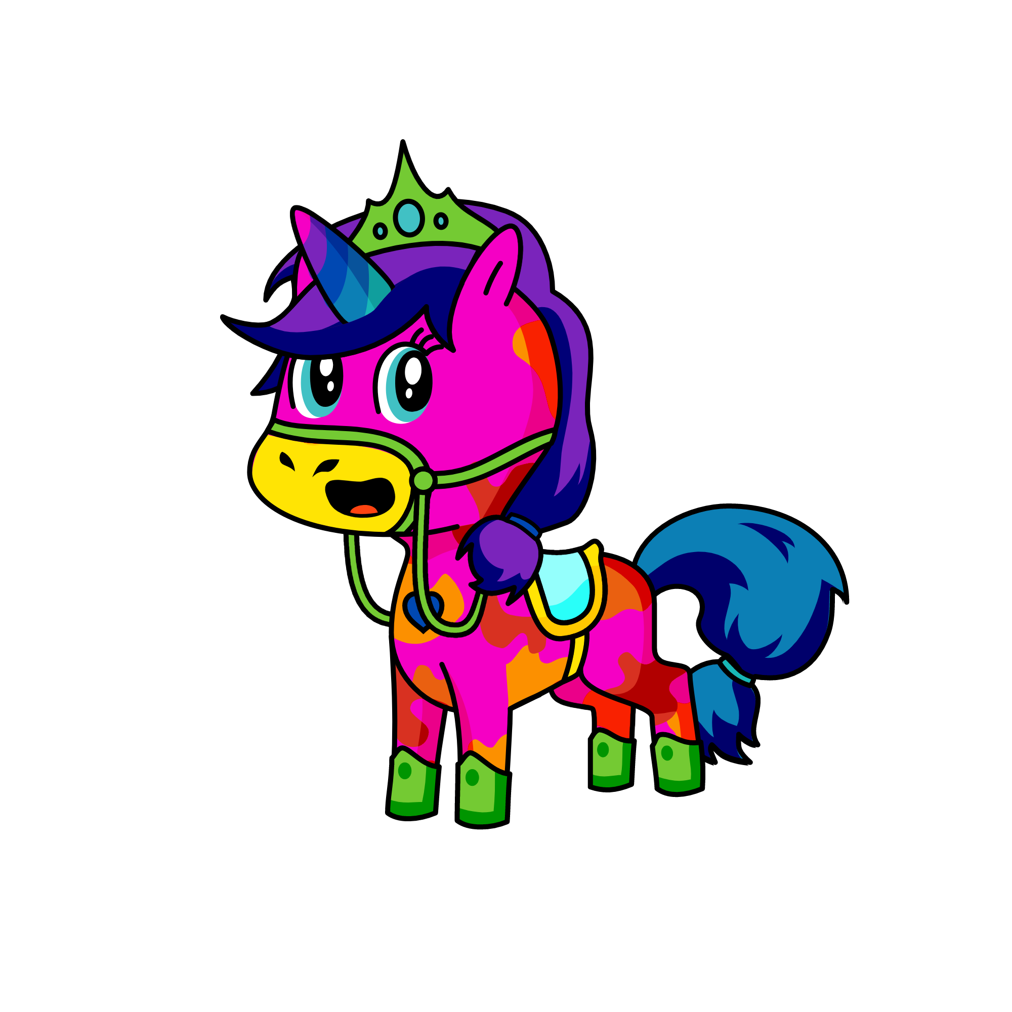 Rainbow, the unicorn