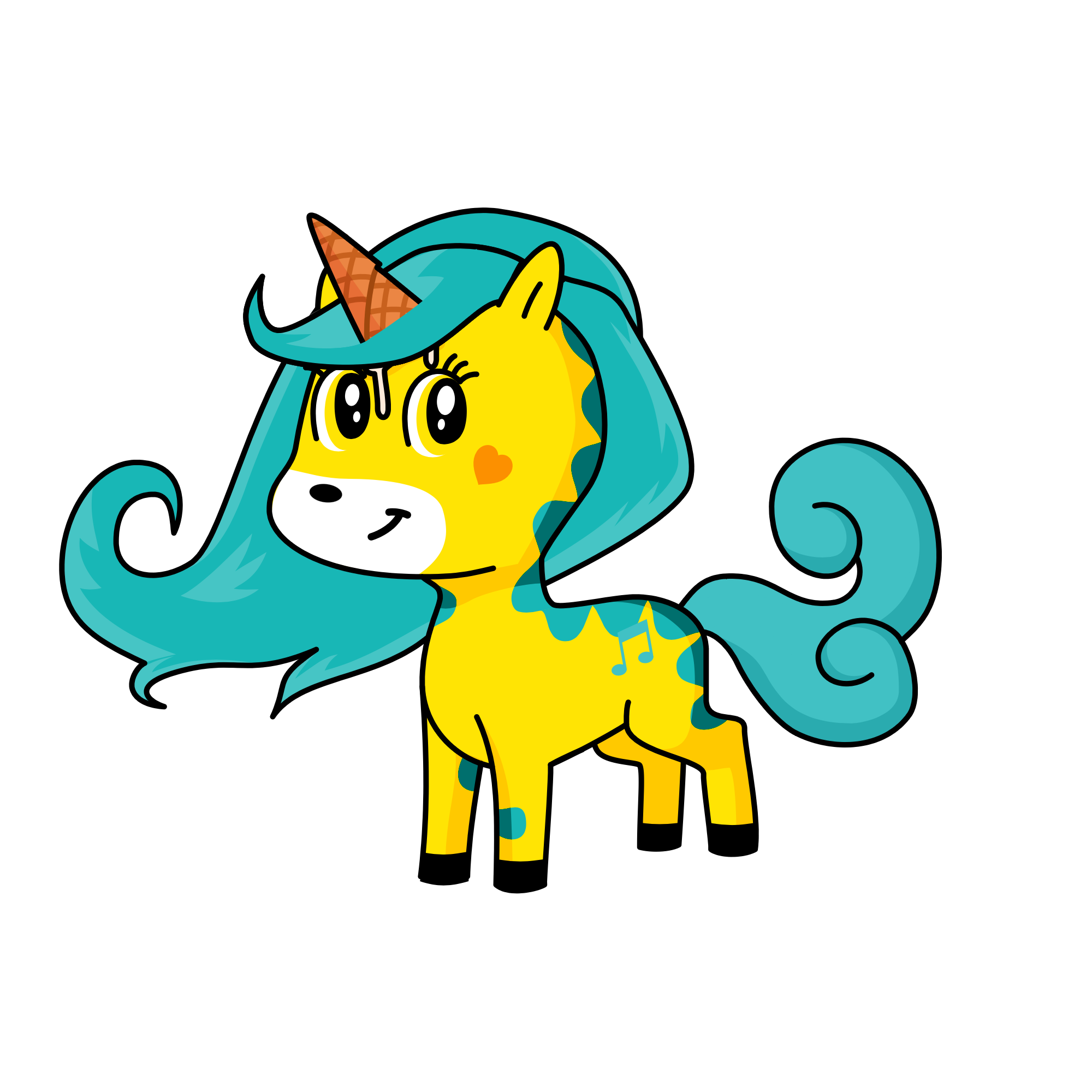 Unicorn Girl, the unicorn