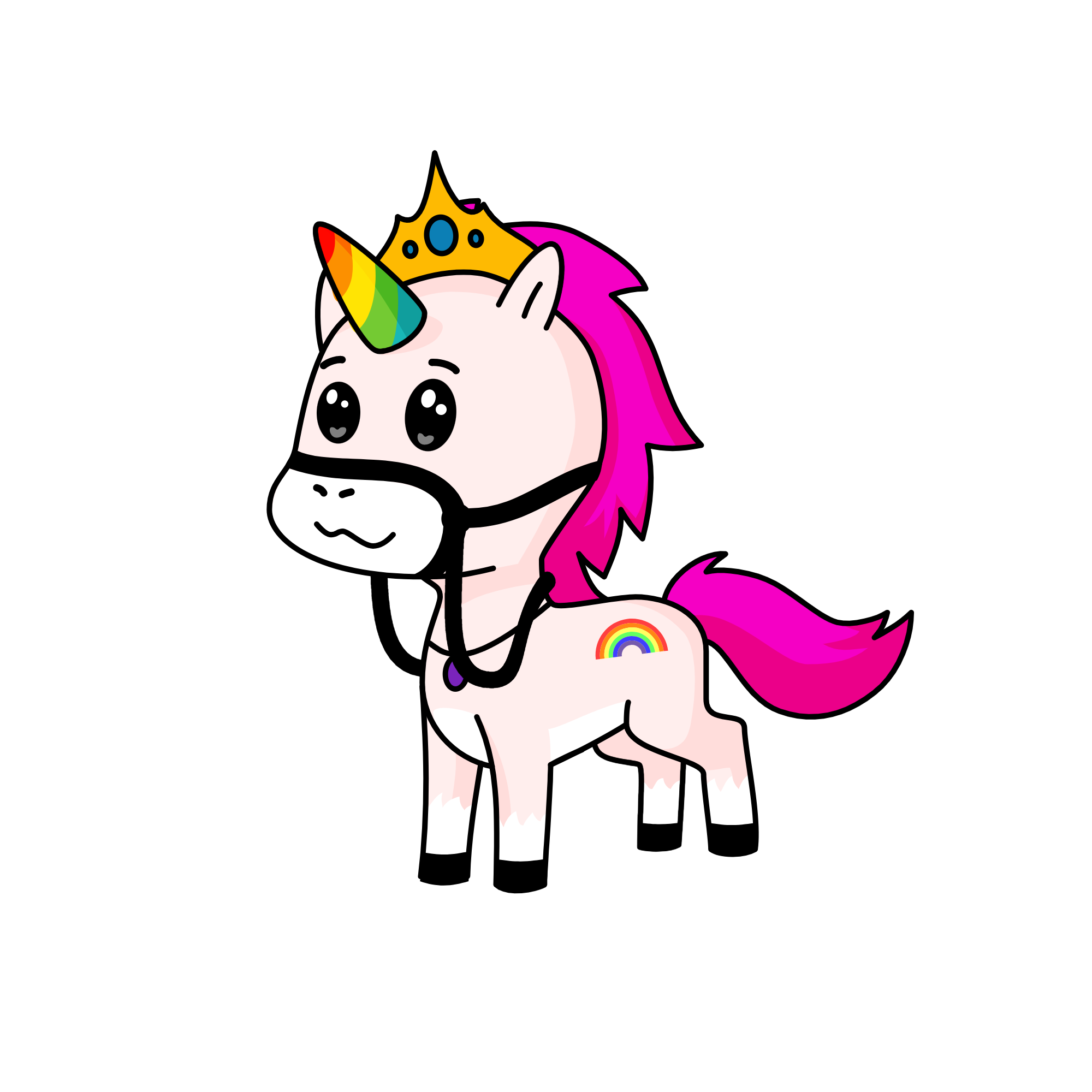 That really generic unicorn that every kid draws in class, the unicorn