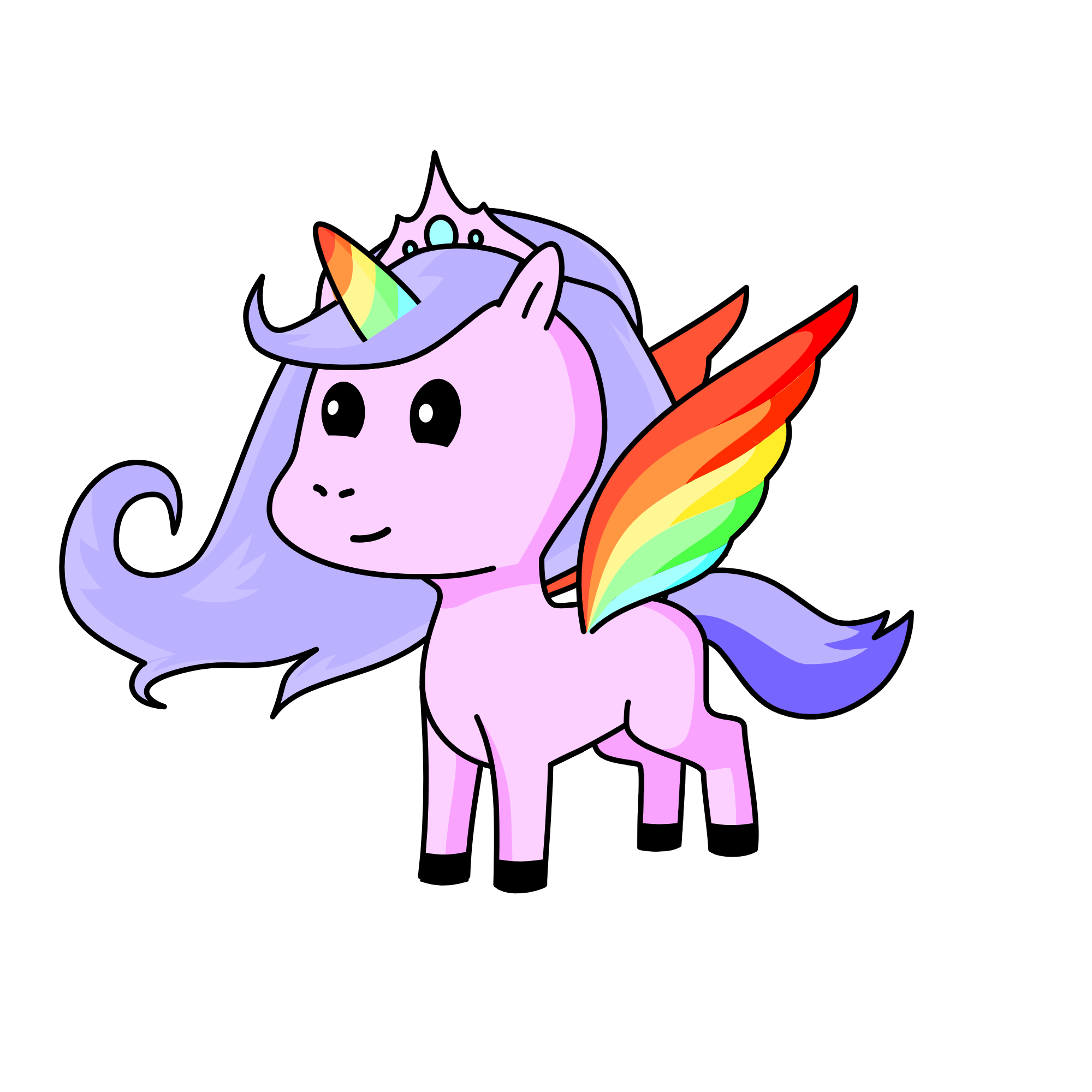 Rainbow, the unicorn
