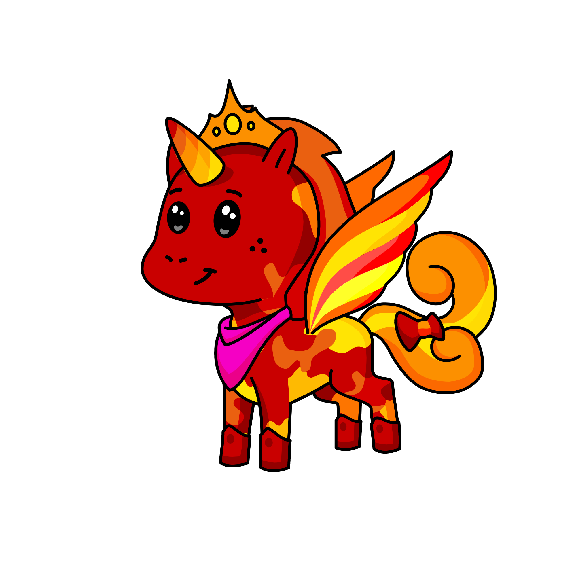 Golden Sunrise, the unicorn