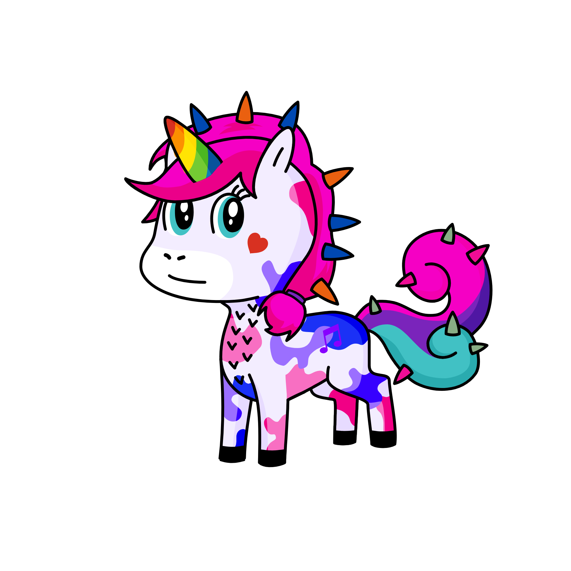 Pink, the unicorn