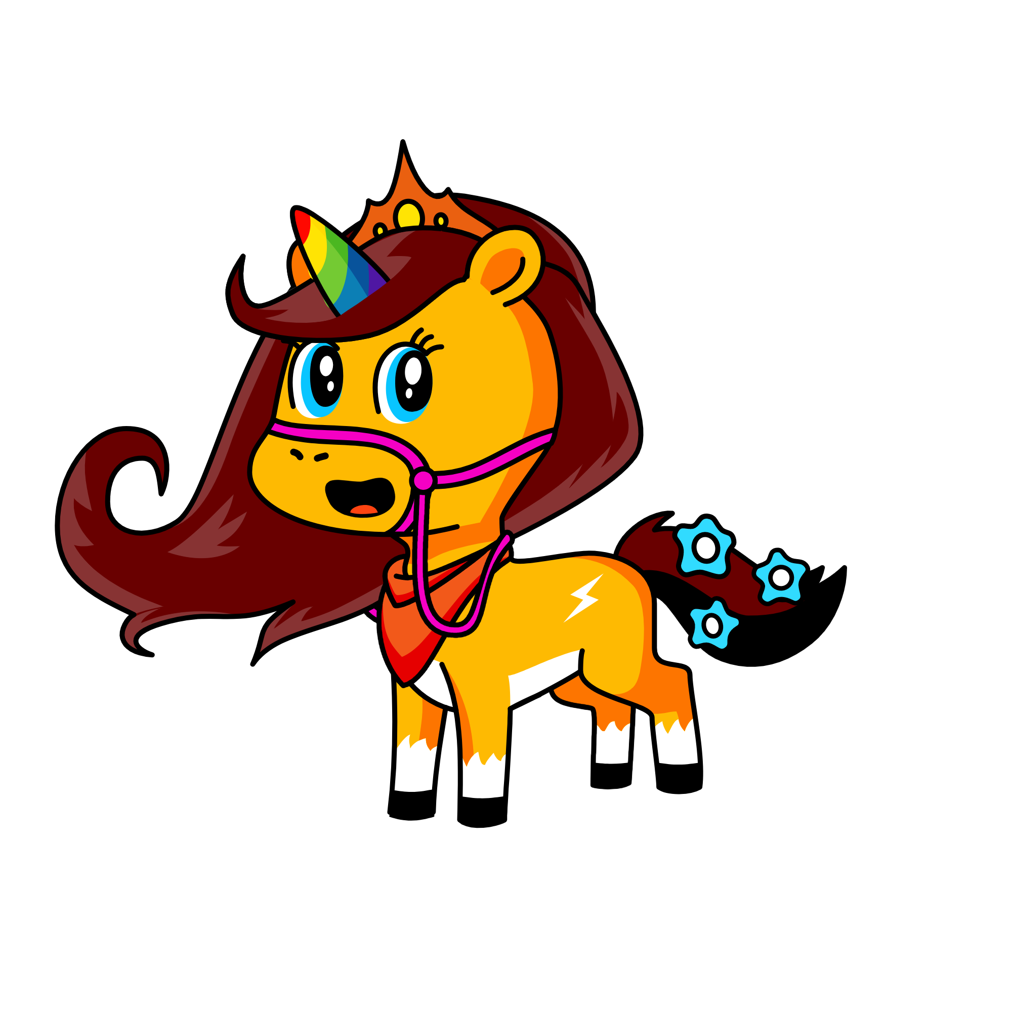 Queen Moonie, the unicorn