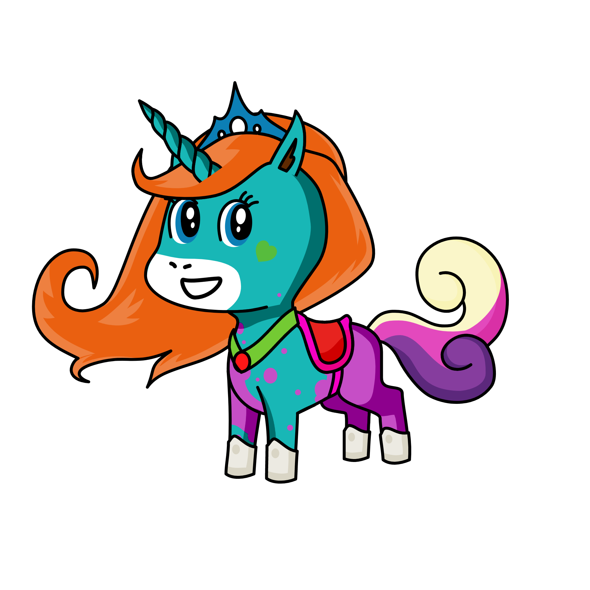 princess elsa, the unicorn