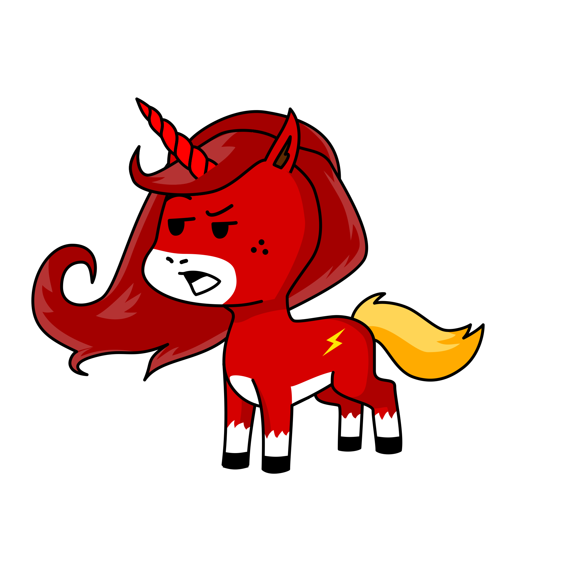 Moody, the unicorn
