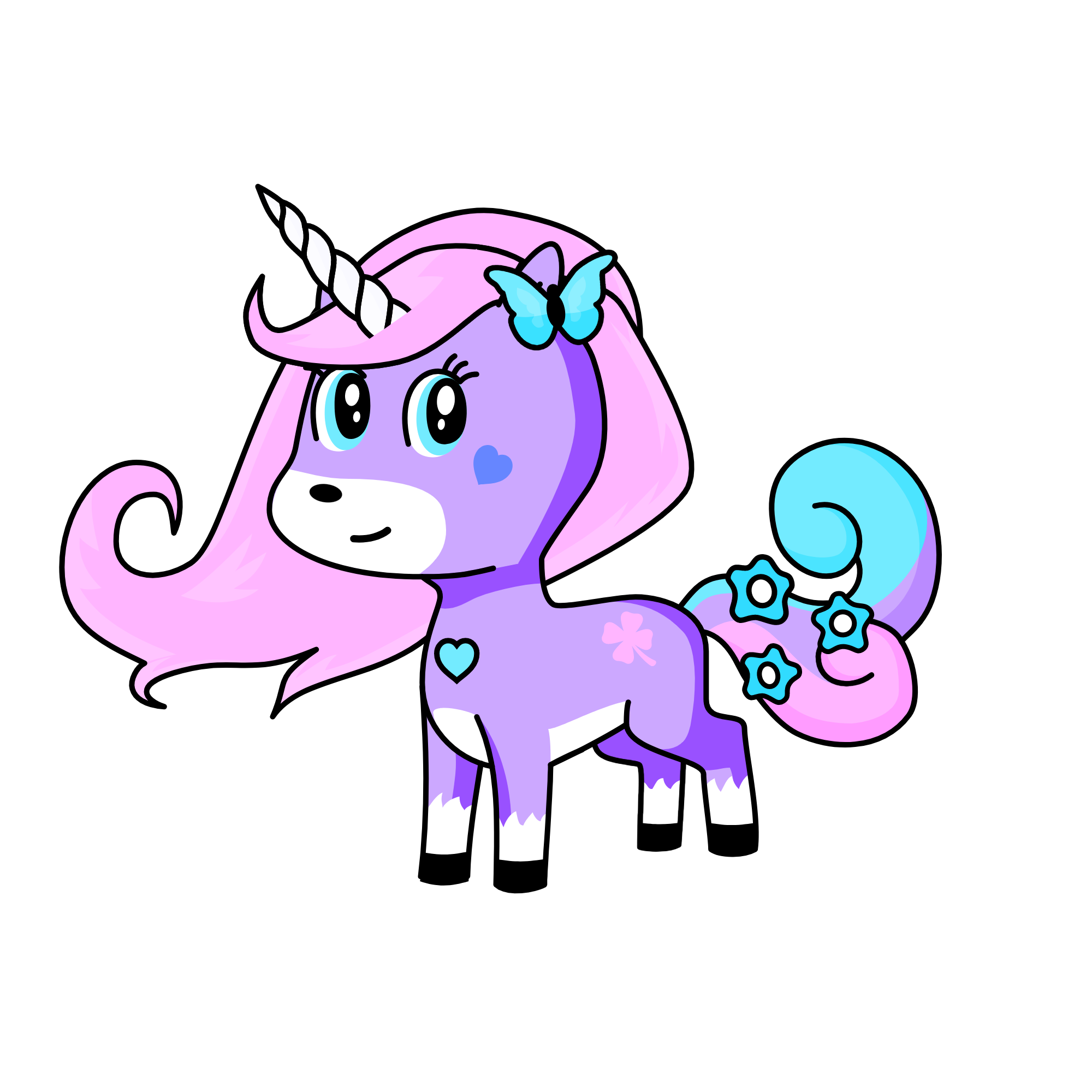 PinkOcean Turned into an Unicorn, the unicorn