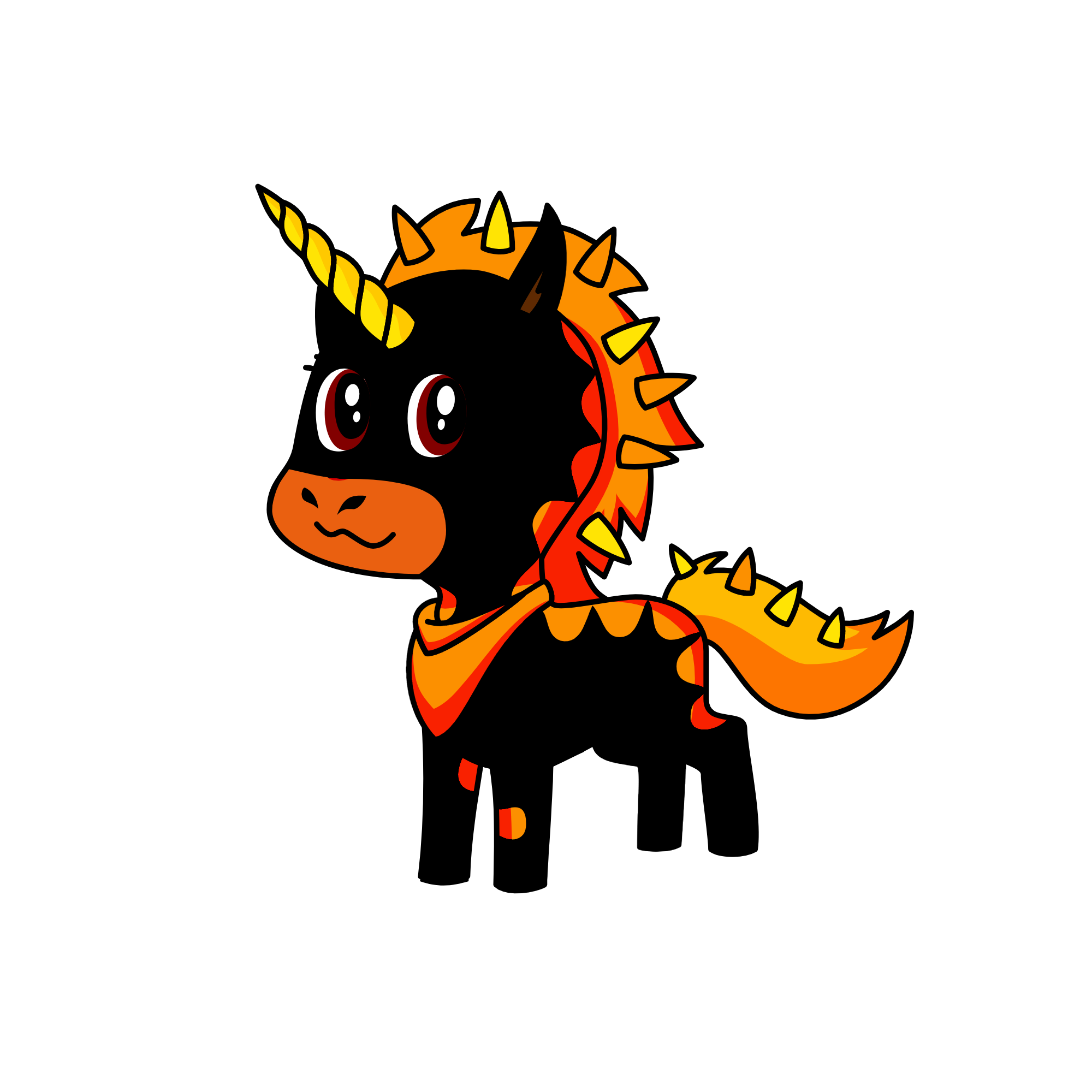 Burnedette, the unicorn