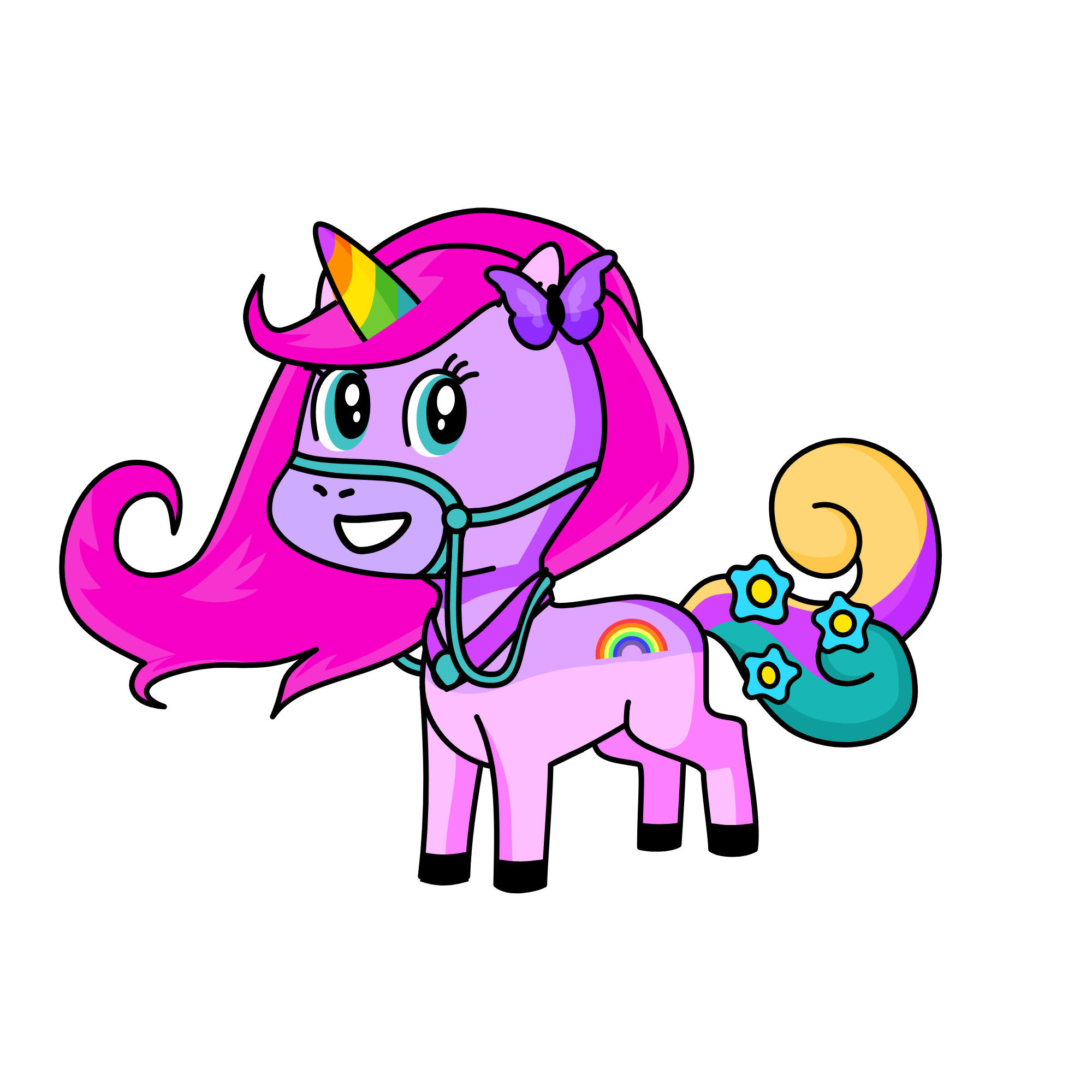 Rainbow, the unicorn