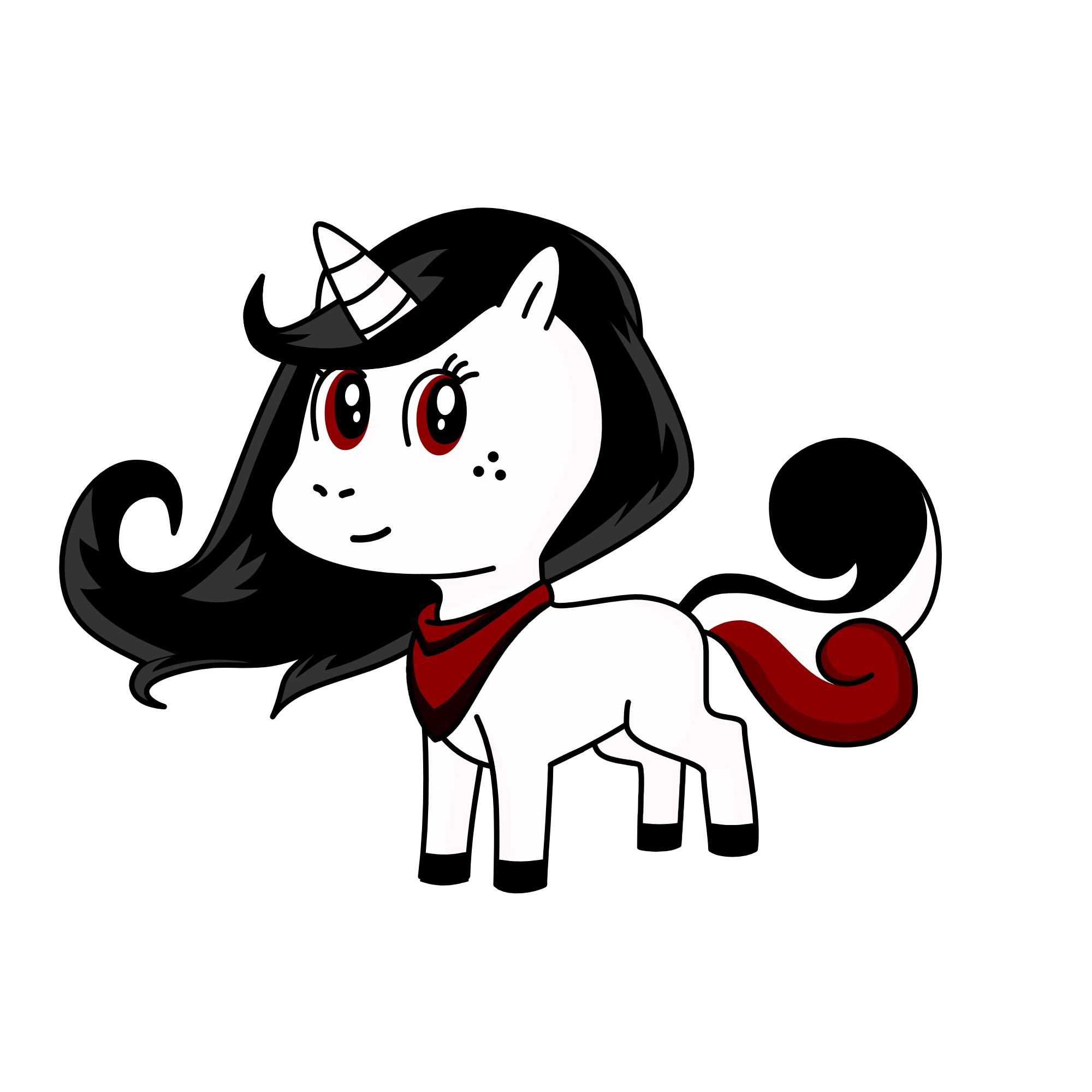Blackie, the unicorn