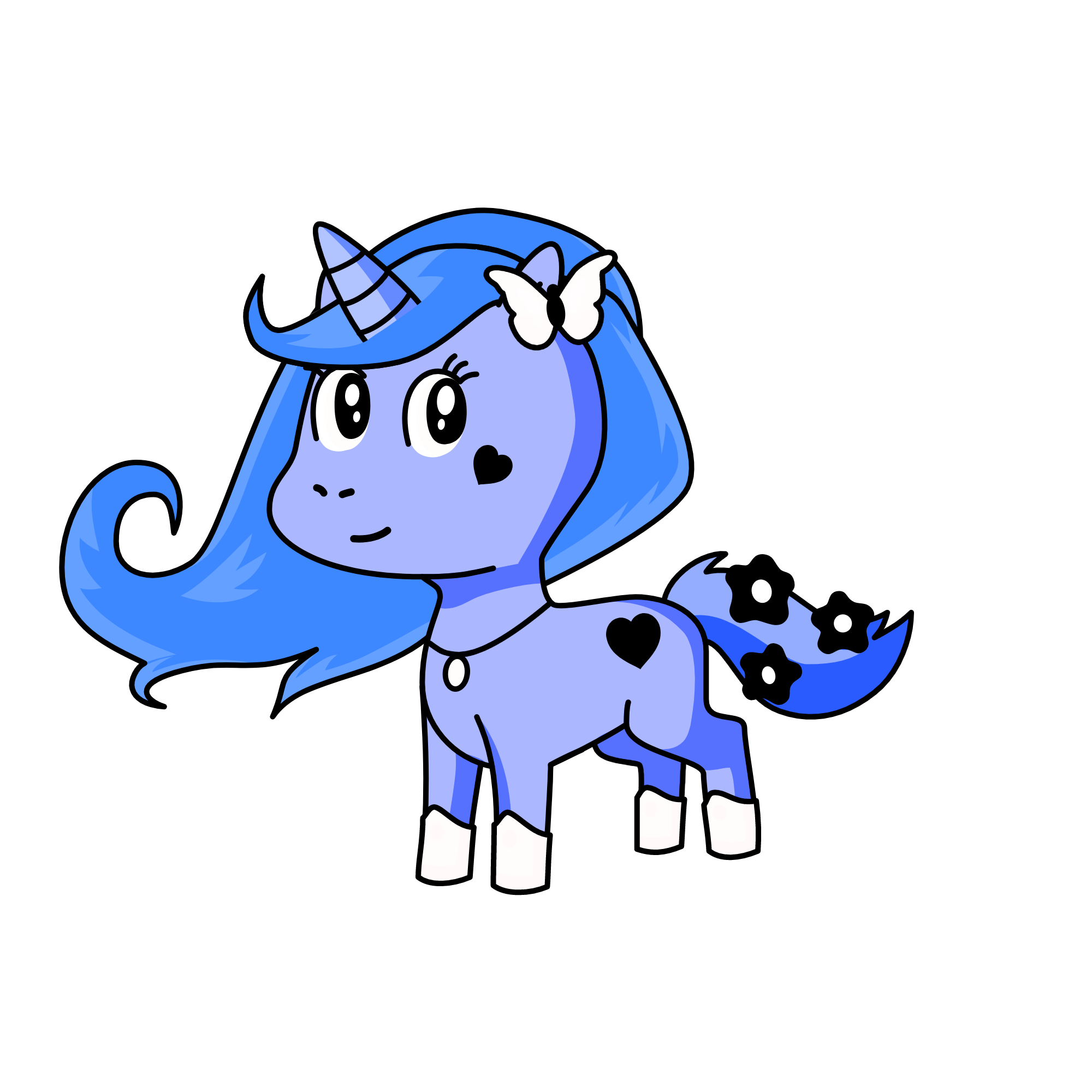 Blueberry, the unicorn