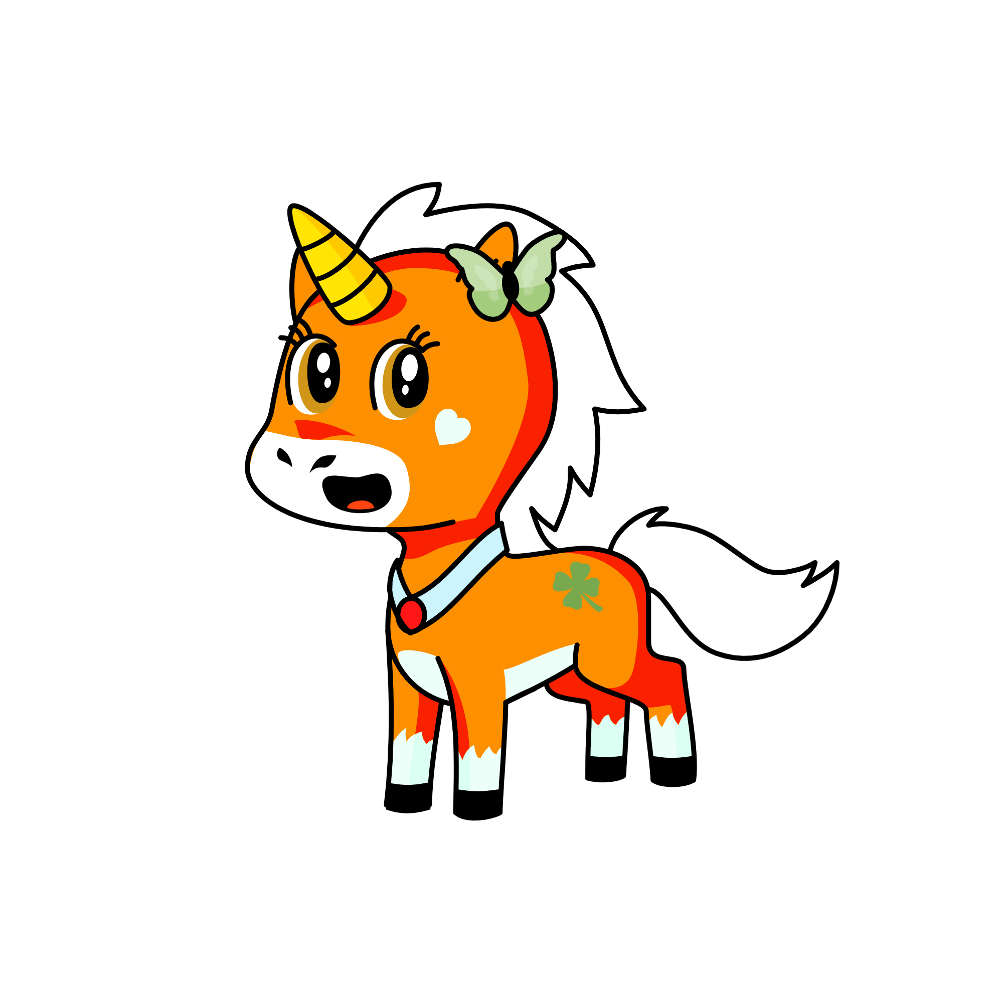 red, the unicorn