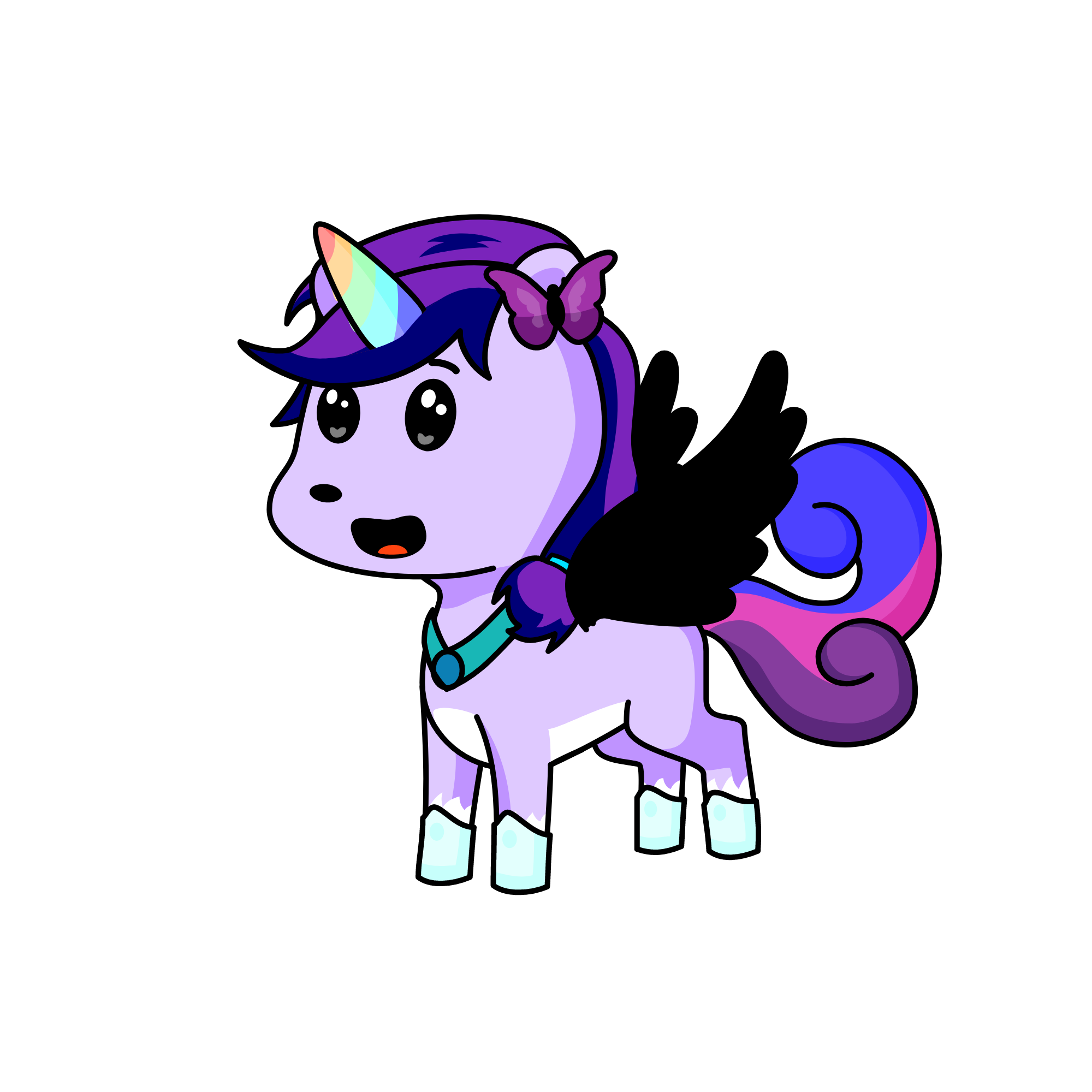 Butterfly rainbow, the unicorn
