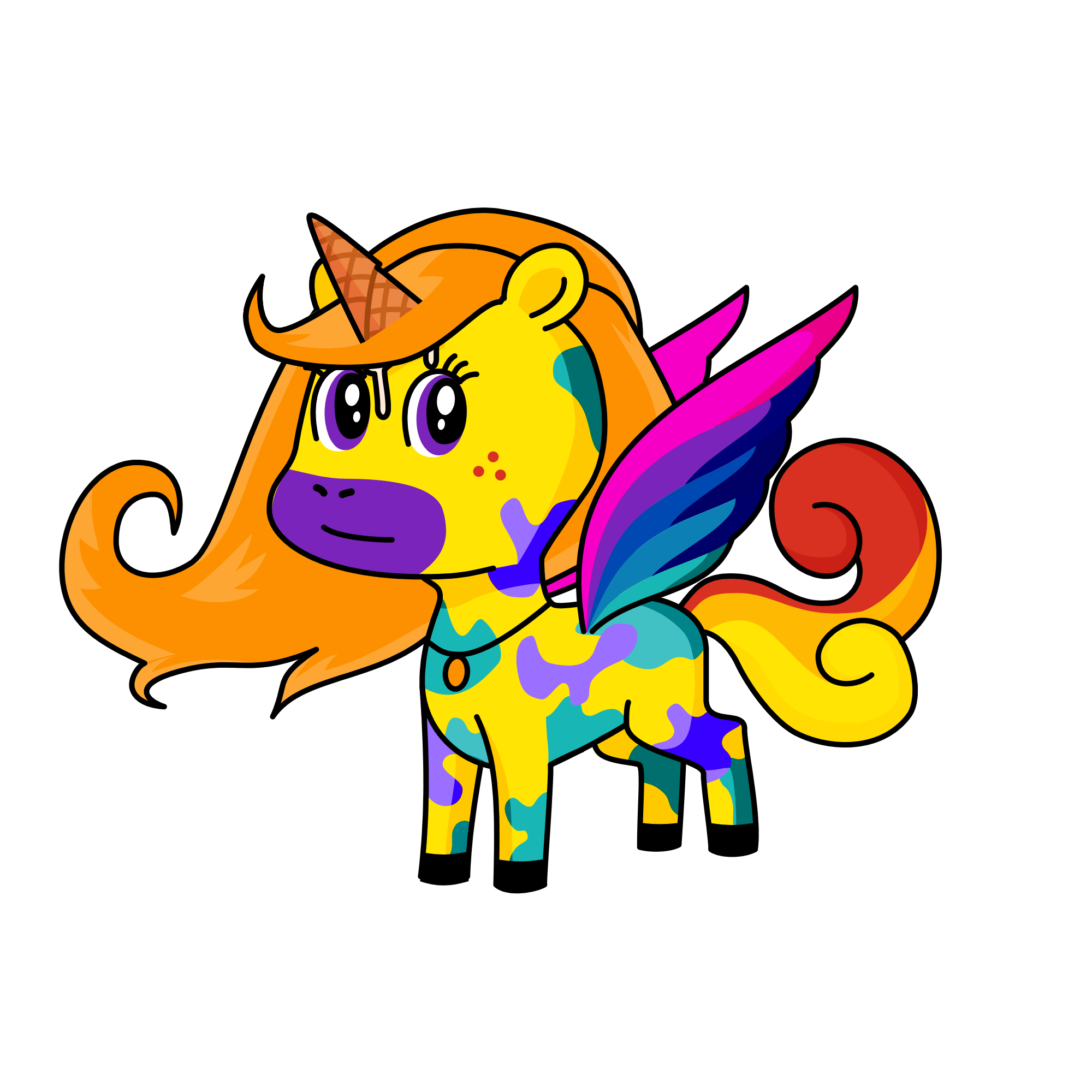 Yellow bunch , the unicorn