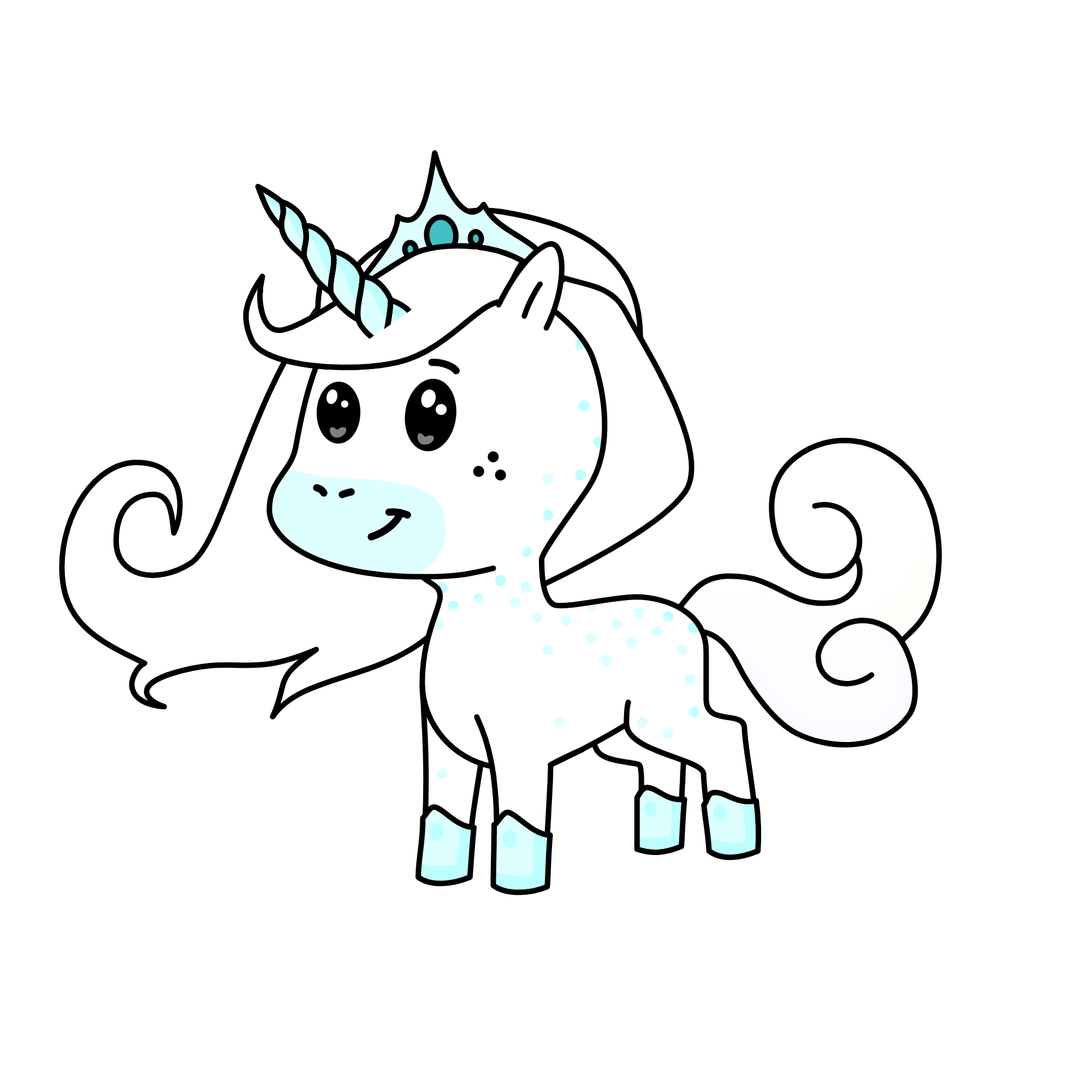 snowy, the unicorn