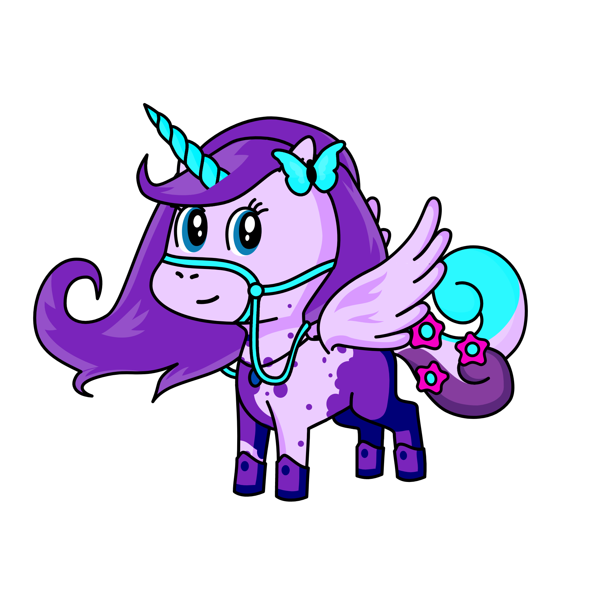 Purple , the unicorn