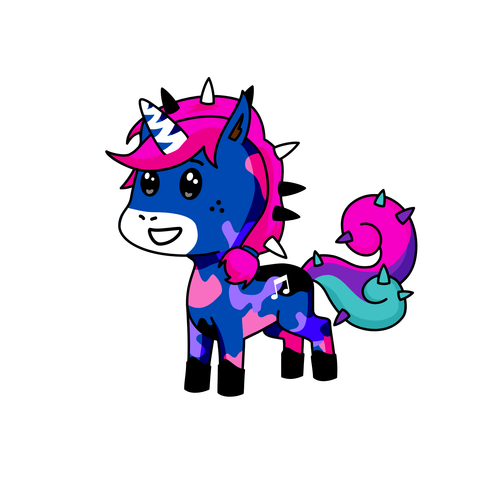 Bluni, the unicorn